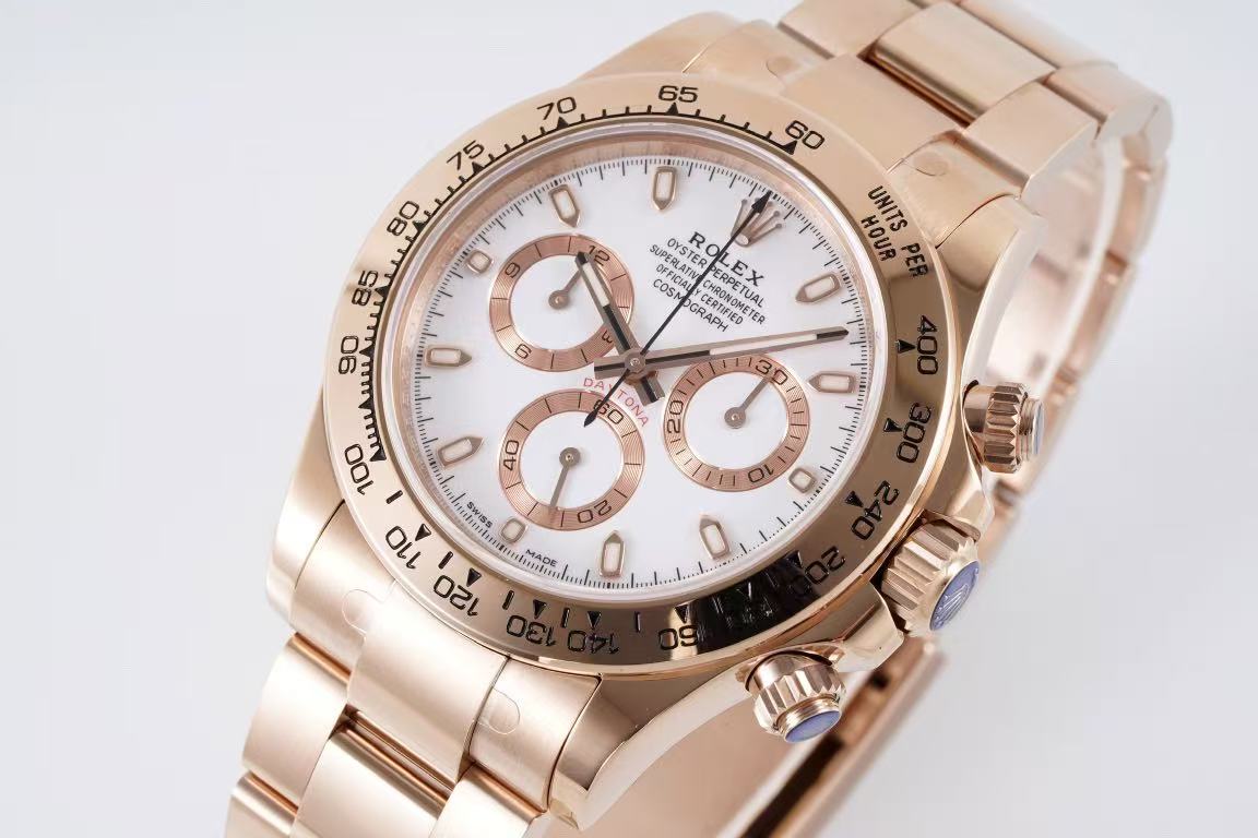 Replica Rolex Daytona 40mm Rose Diamond Baguette Dial m116505-0010