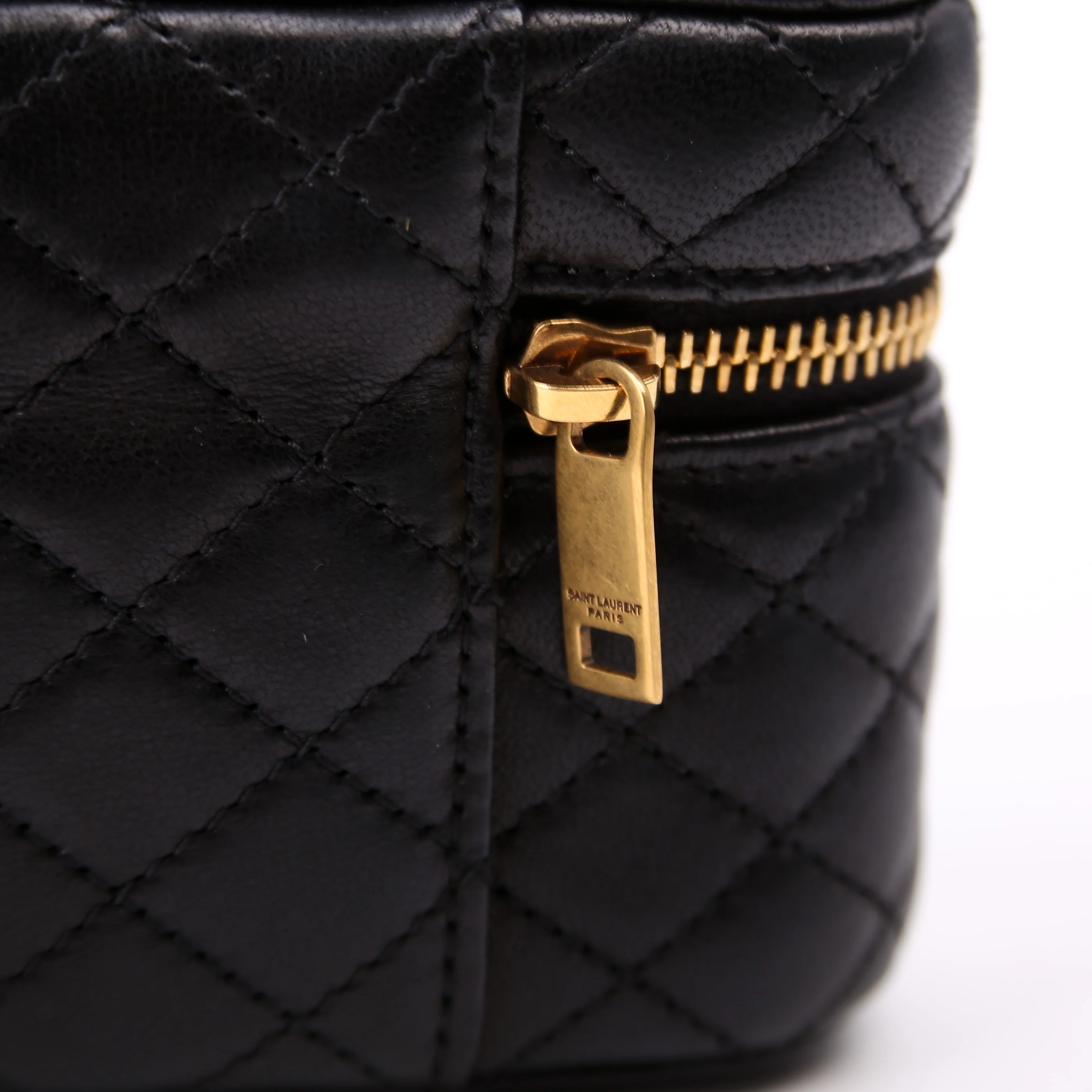 Micro Gaby Vanity Bag Quilted Lambskin Black