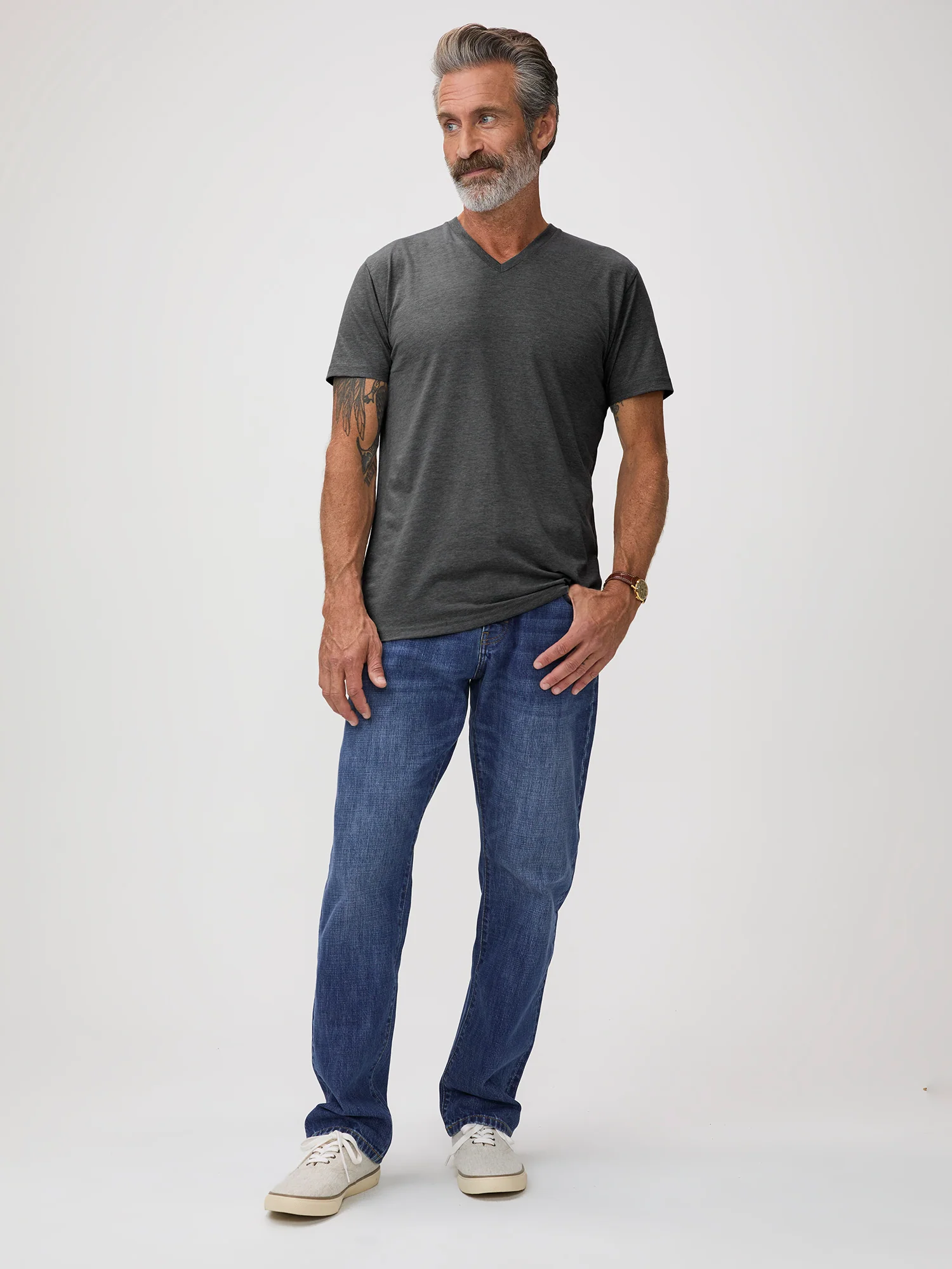 Carbon Grey V-Neck