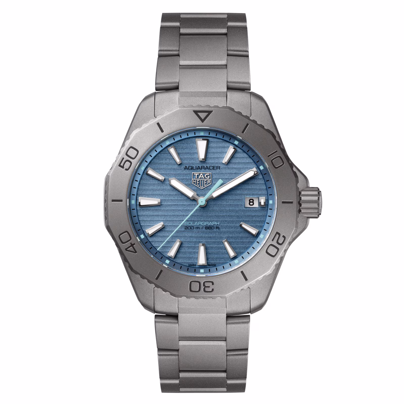【7A Quality】TAG Heuer Aquaracer Professional 200 Solargraph Titanium 40mm Mens Watch Blue WBP1182.BF0000