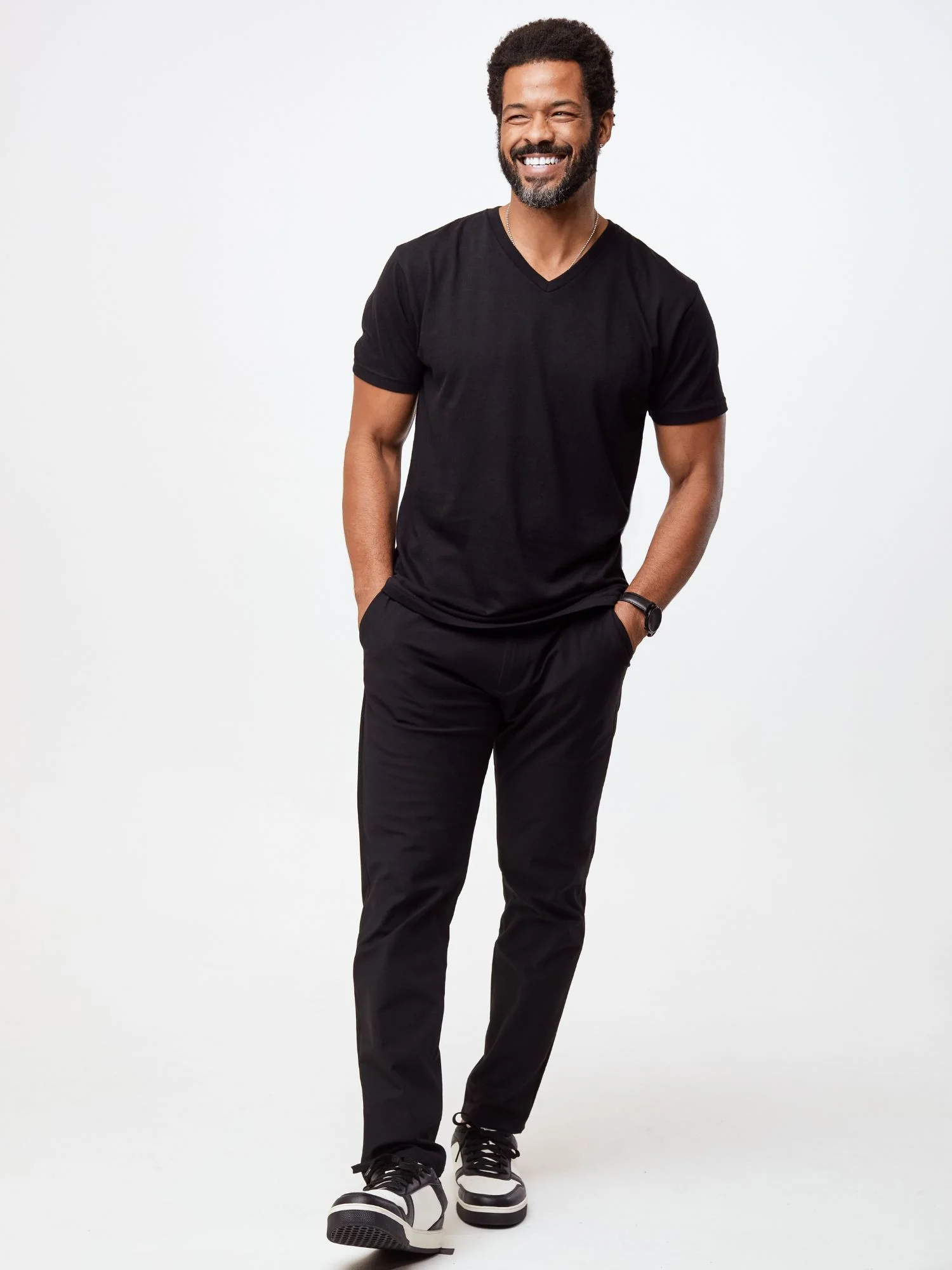 All Black V-Neck 10-Pack