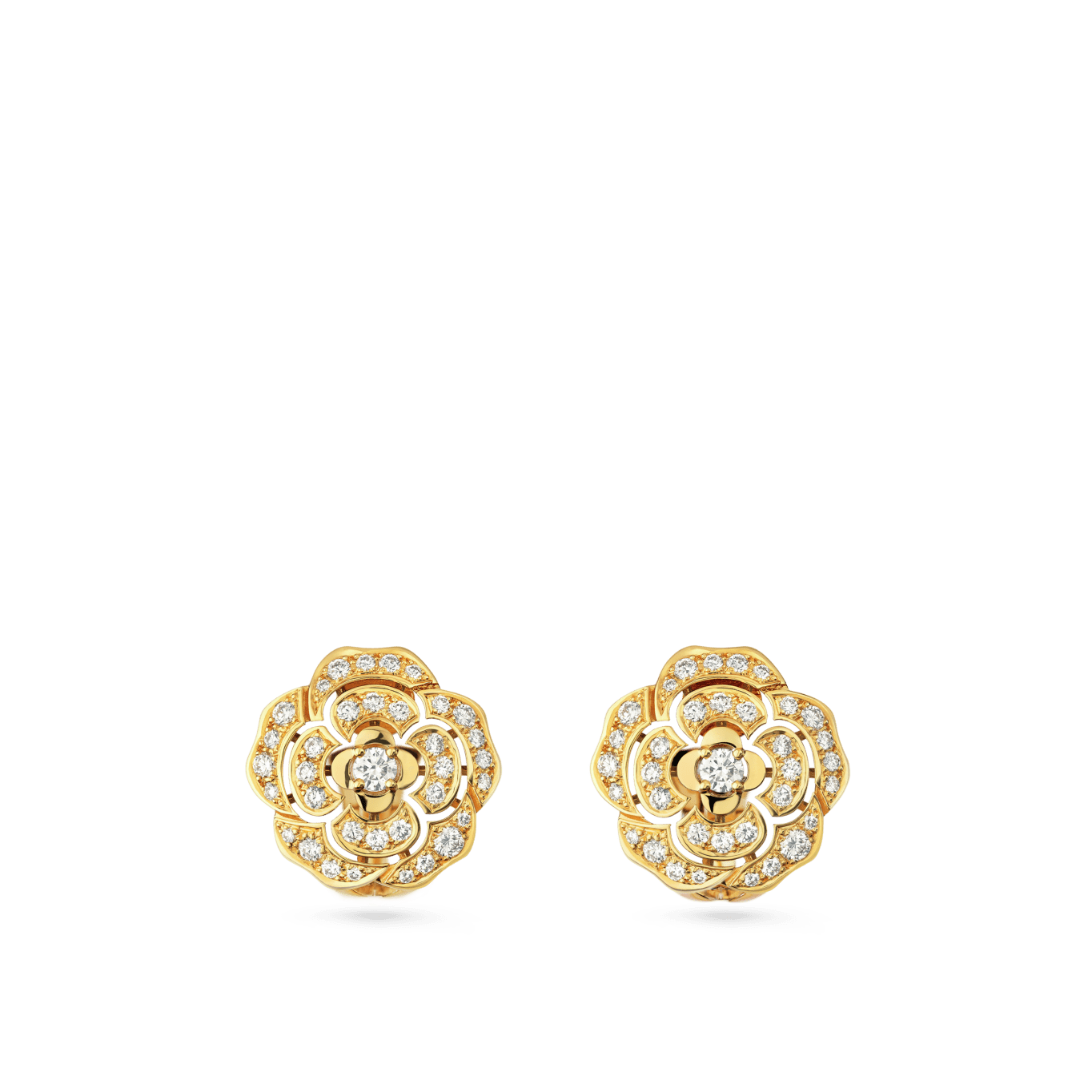 Bouton de Camélia earrings