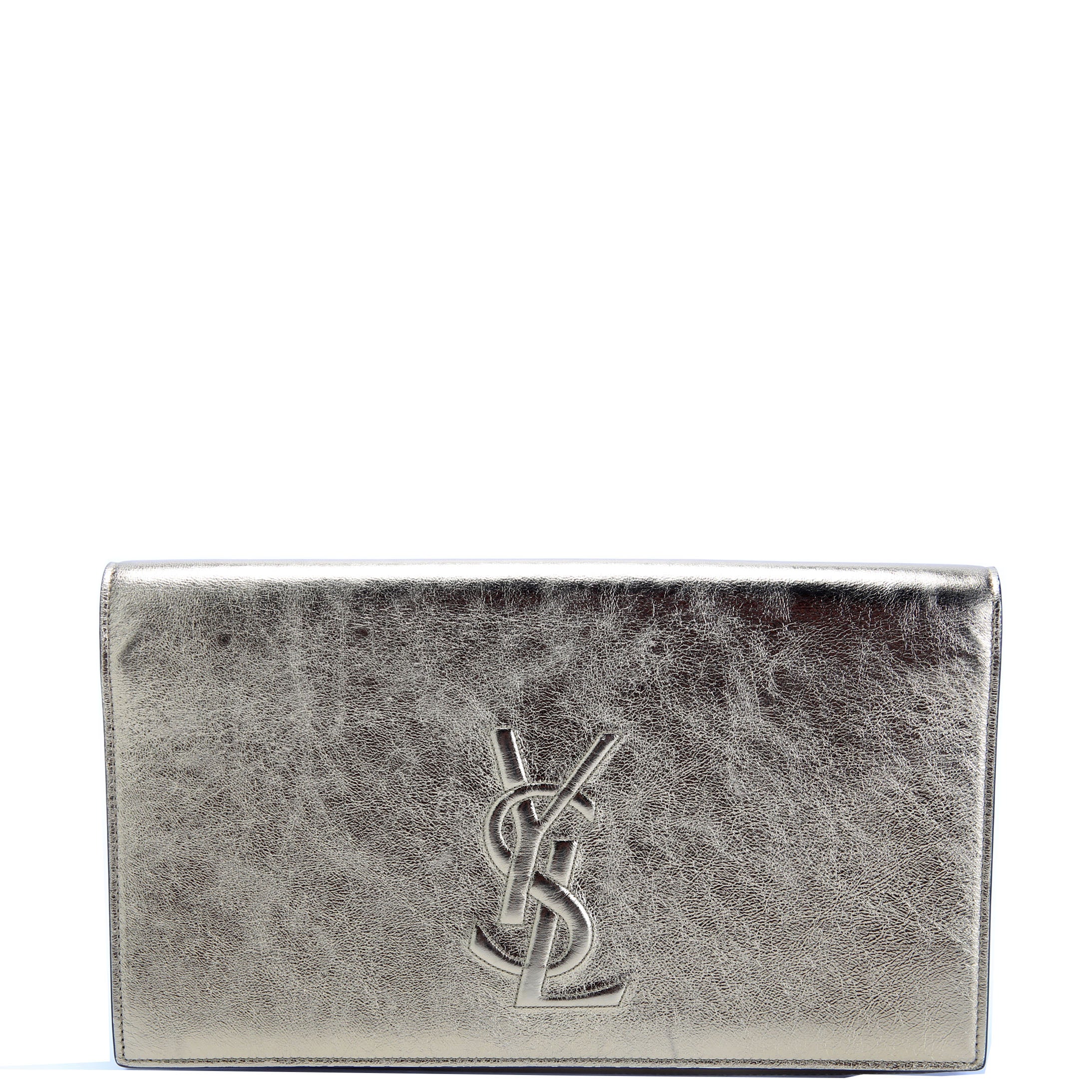 SAINT LAURENT 568937 Belle De Jour Large Clutch Gold