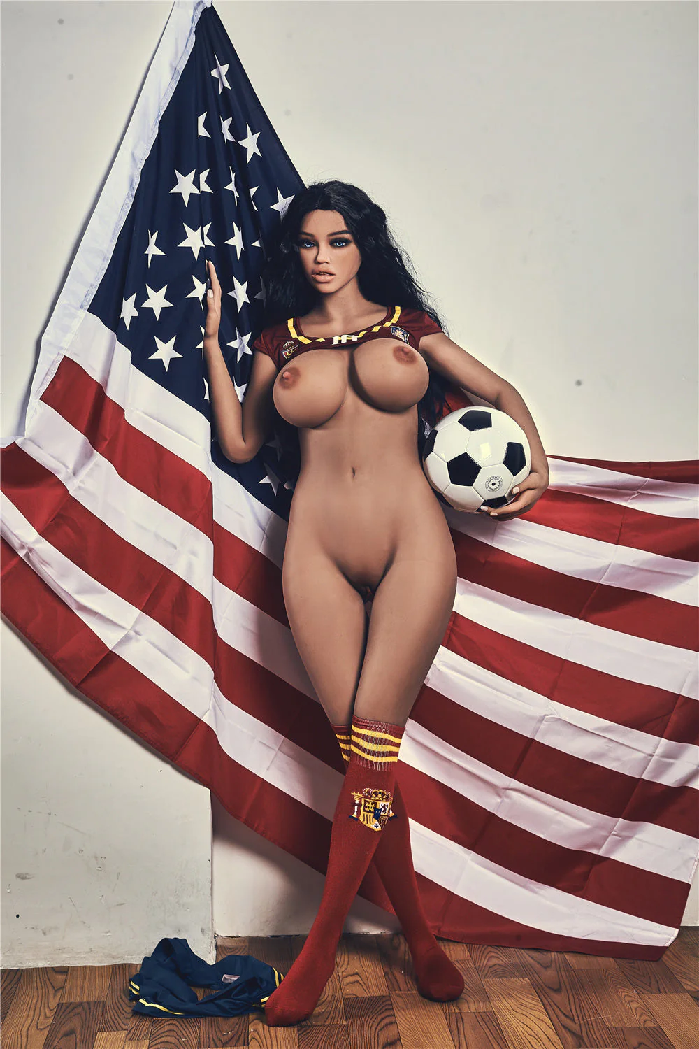 US Stock - Irontechdoll Jane 5ft34/ 163cm #56 Head TPE Huge Boobs Sexy Football Sex Doll