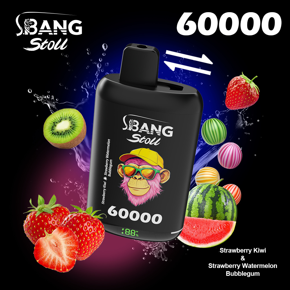 [Minimum order of two]Bang Stoll 60K Puffs 2-in-1 Prefilled Vape | Dual Flavor, Rechargeable