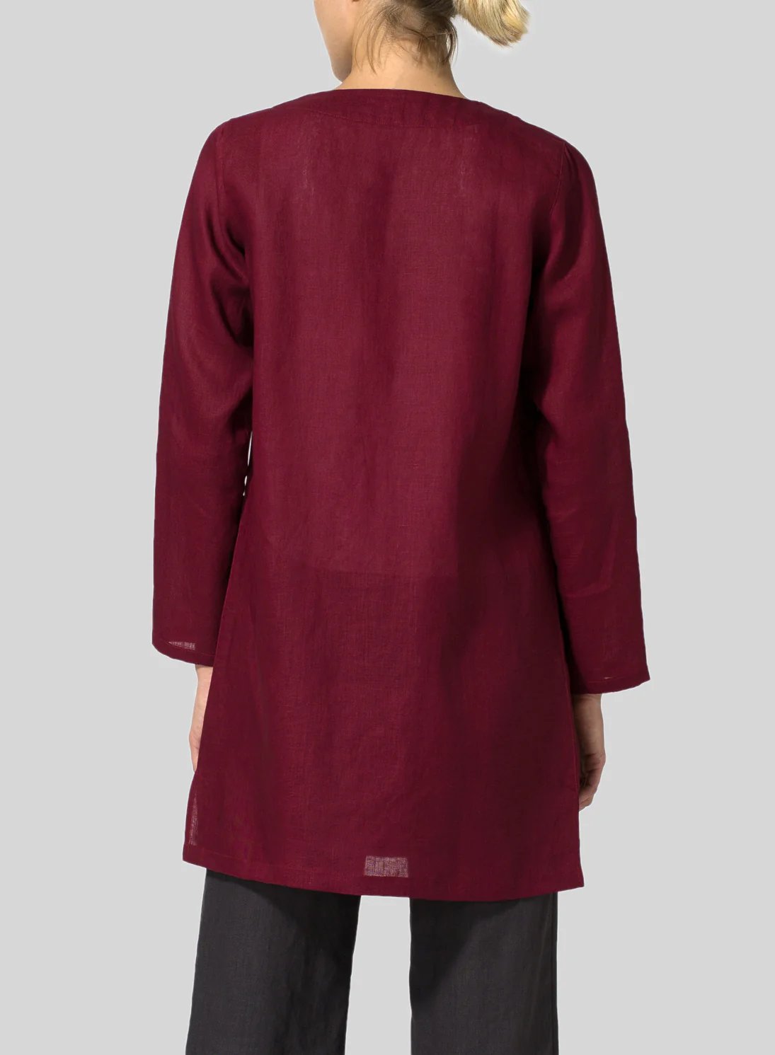 Cotton And Linen Hand-Knotted Button Jacket