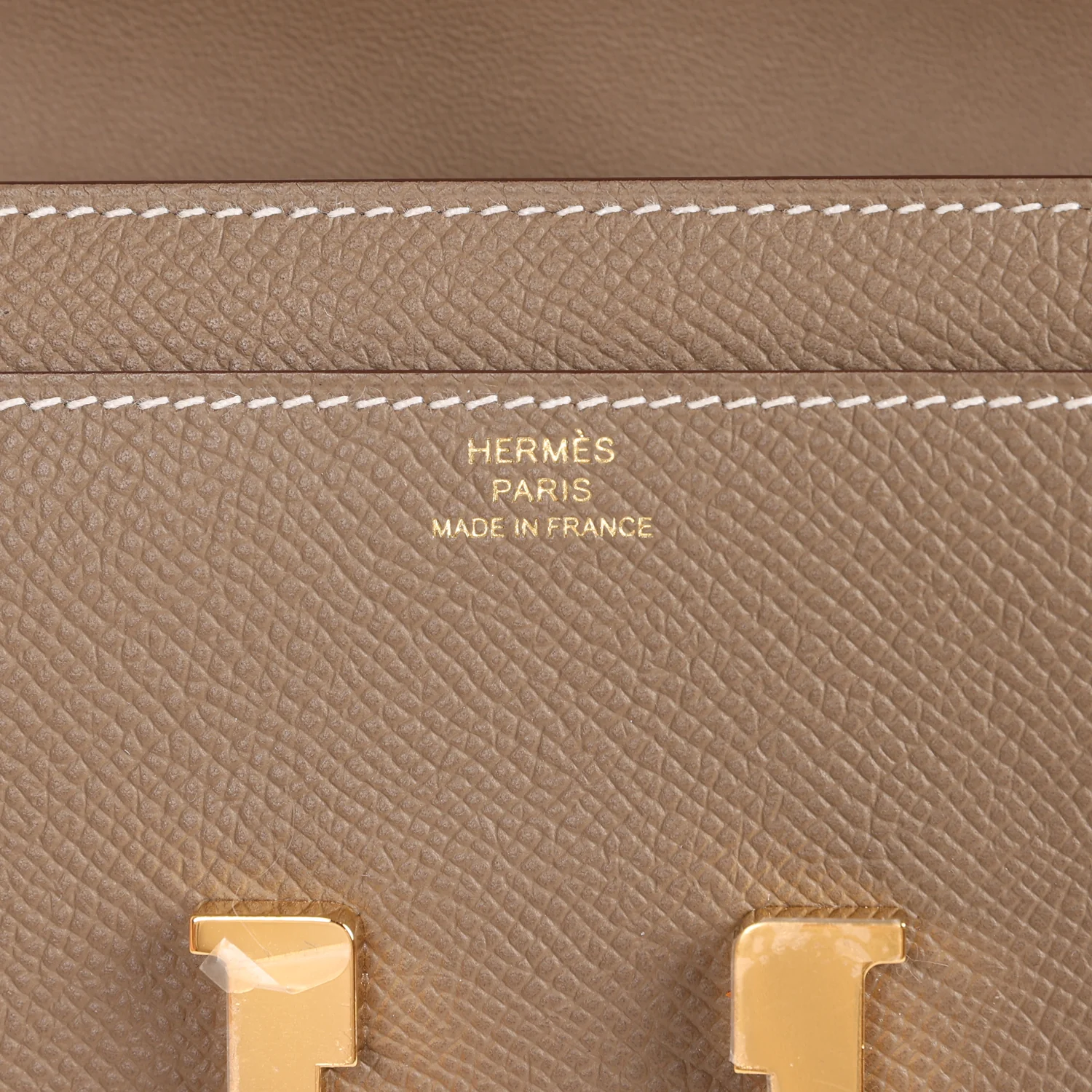 Hermes Constance Wallet To Go Etoupe Epsom Gold Hardware