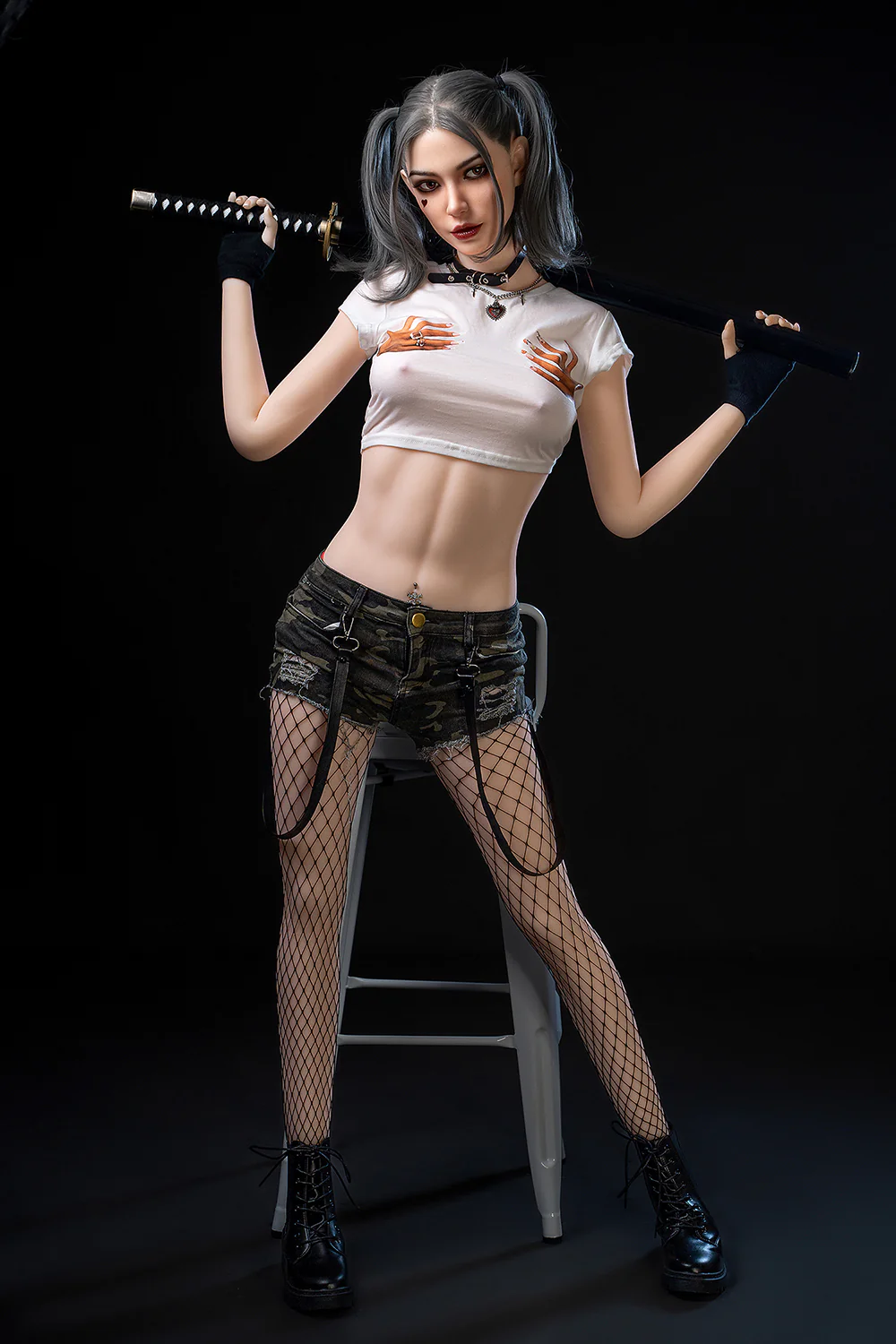 US Stock - Makayla 5ft68 / 173cm #M7 ROS Soft Silicone Head + TPE Body Curvy Celebrity Full Size Slim Female Sex Doll For Blowjob