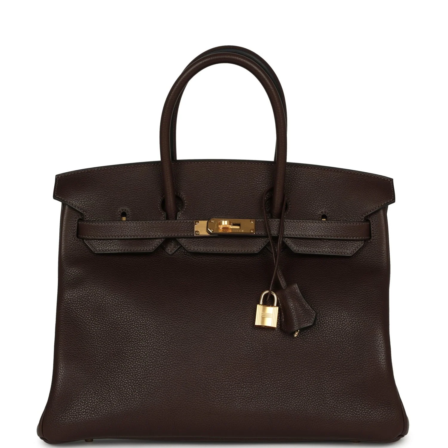 HERMÈS Birkin 35 Ebene Barenia Faubourg Gold Hardware