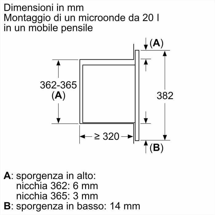 BOSCH - Microonde da incasso BFL623MB4-Nero