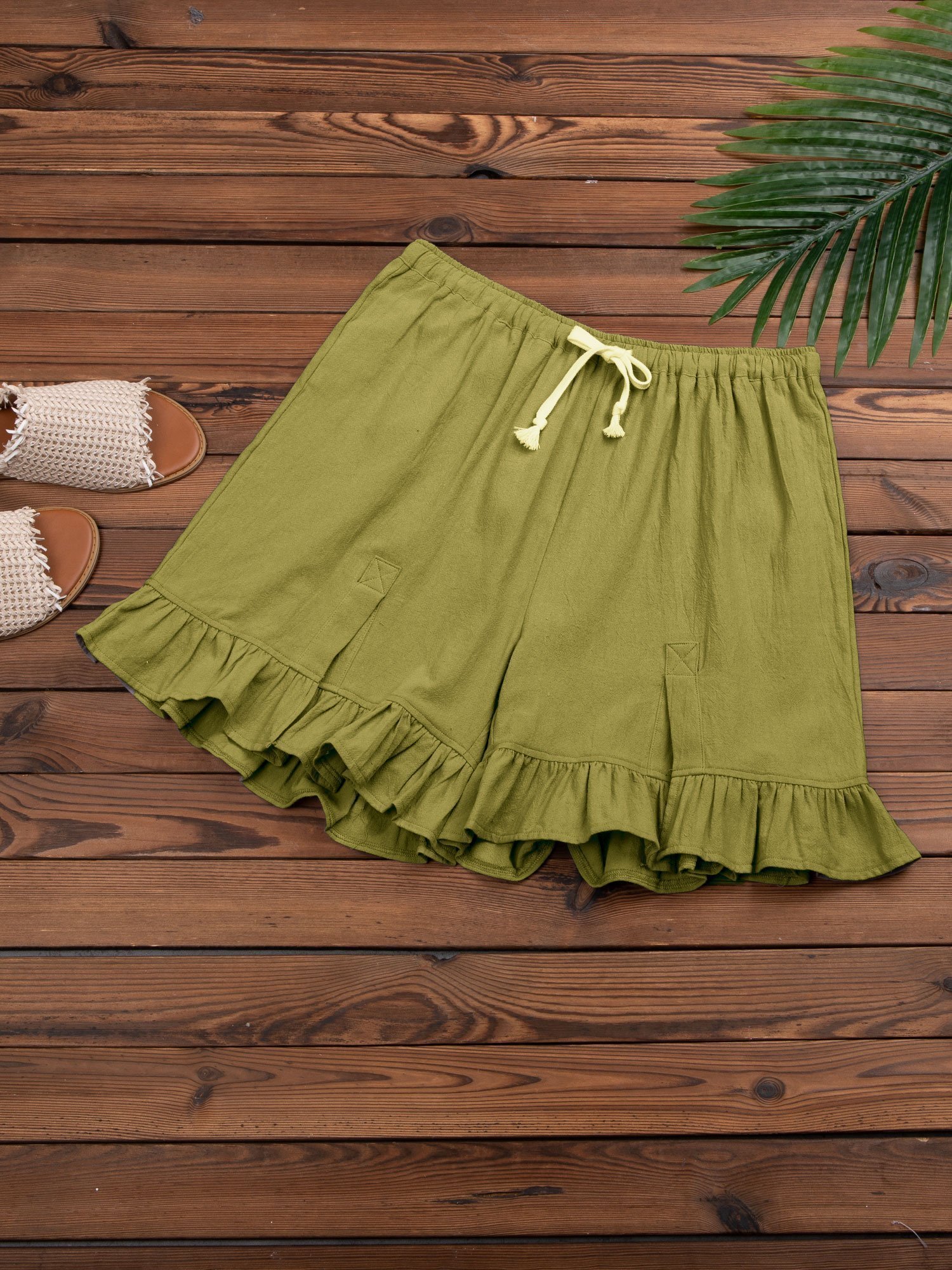 Women Folds Casual Pants