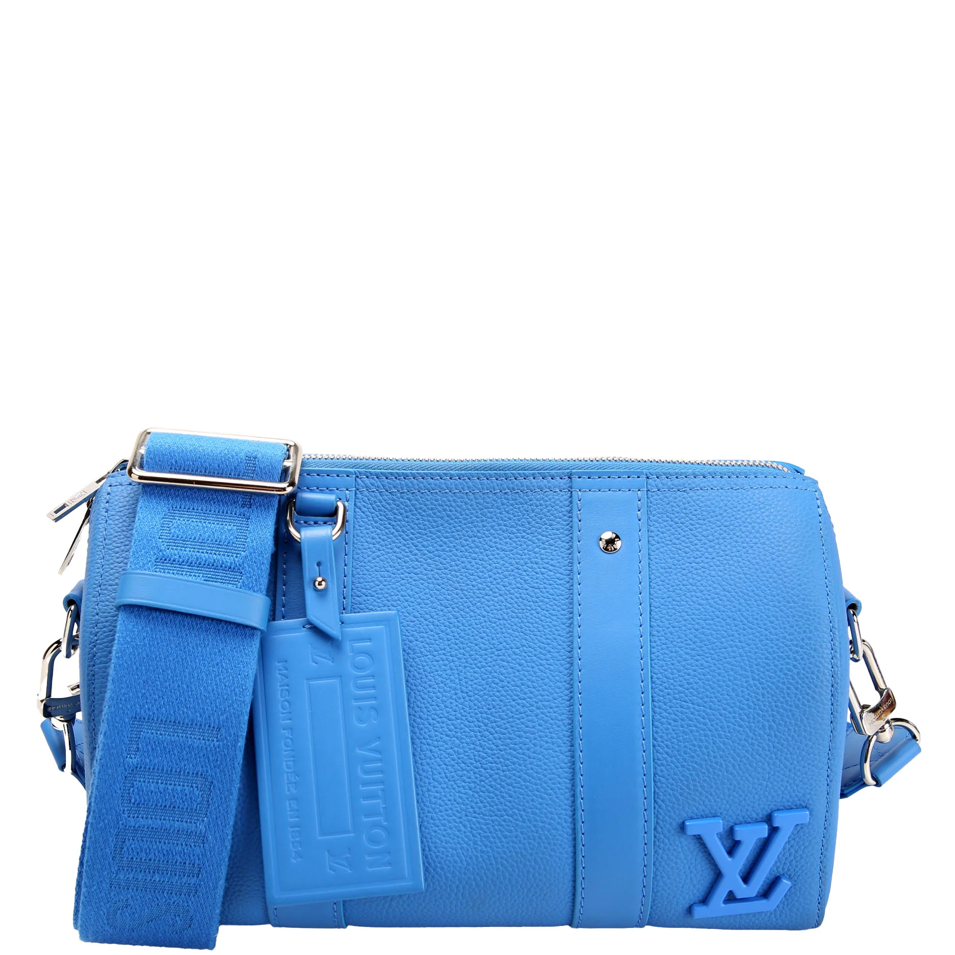 LOUIS VUITTON Keepall XS Aerogram Leather Blue