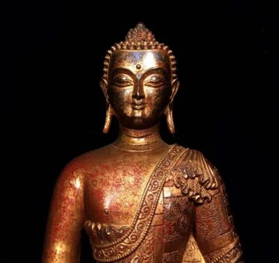 29CM Old Chinese Bronze Statue Buddha N1710