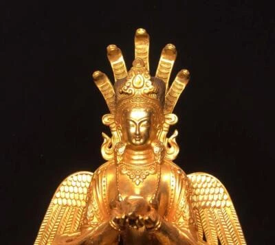 26CM Old Chinese Bronze Statue Buddha N1701