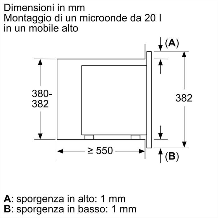 BOSCH - Microonde da incasso BFL623MB4-Nero