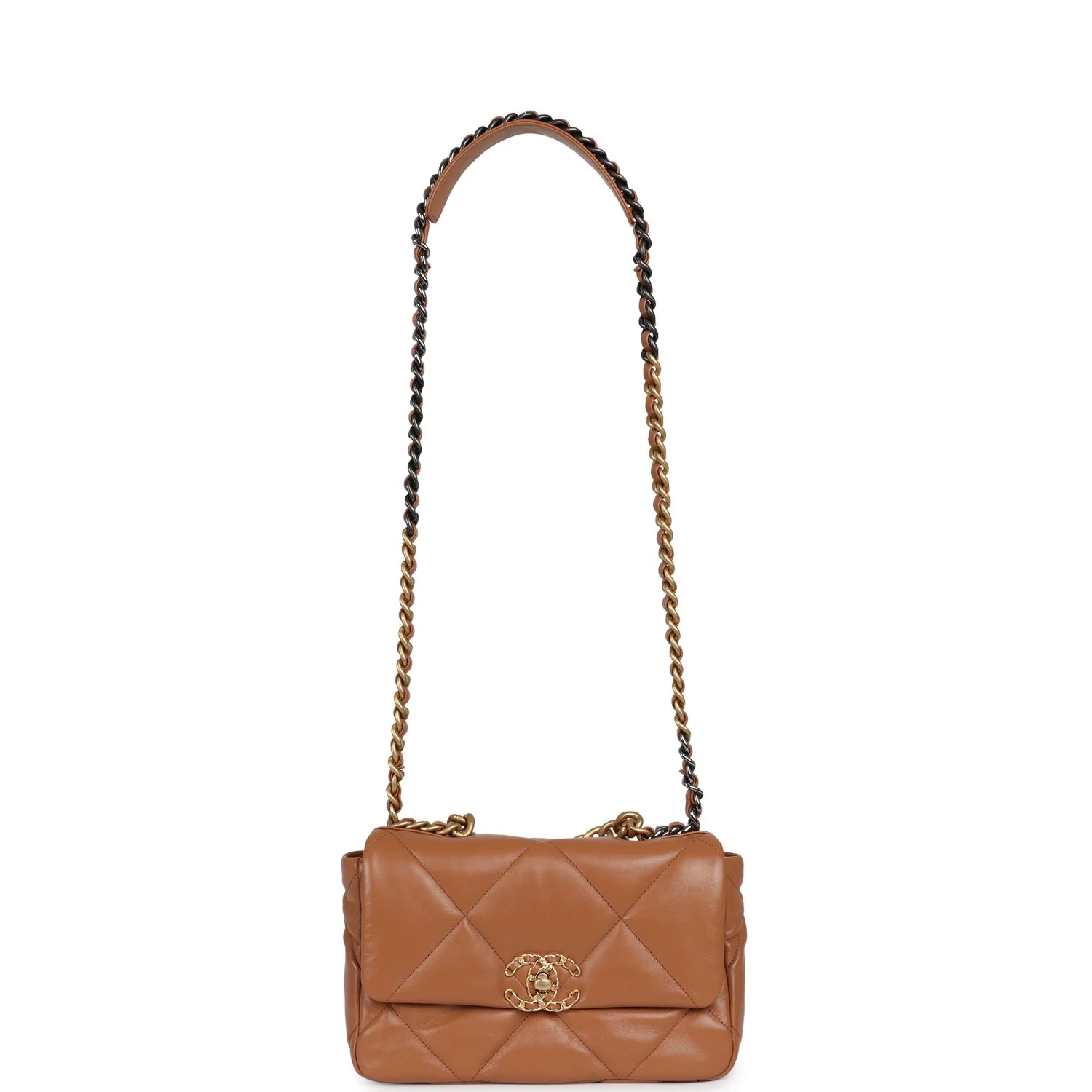 Chanel Medium 19 Flap Brown Lambskin Mixed Metal Hardware
