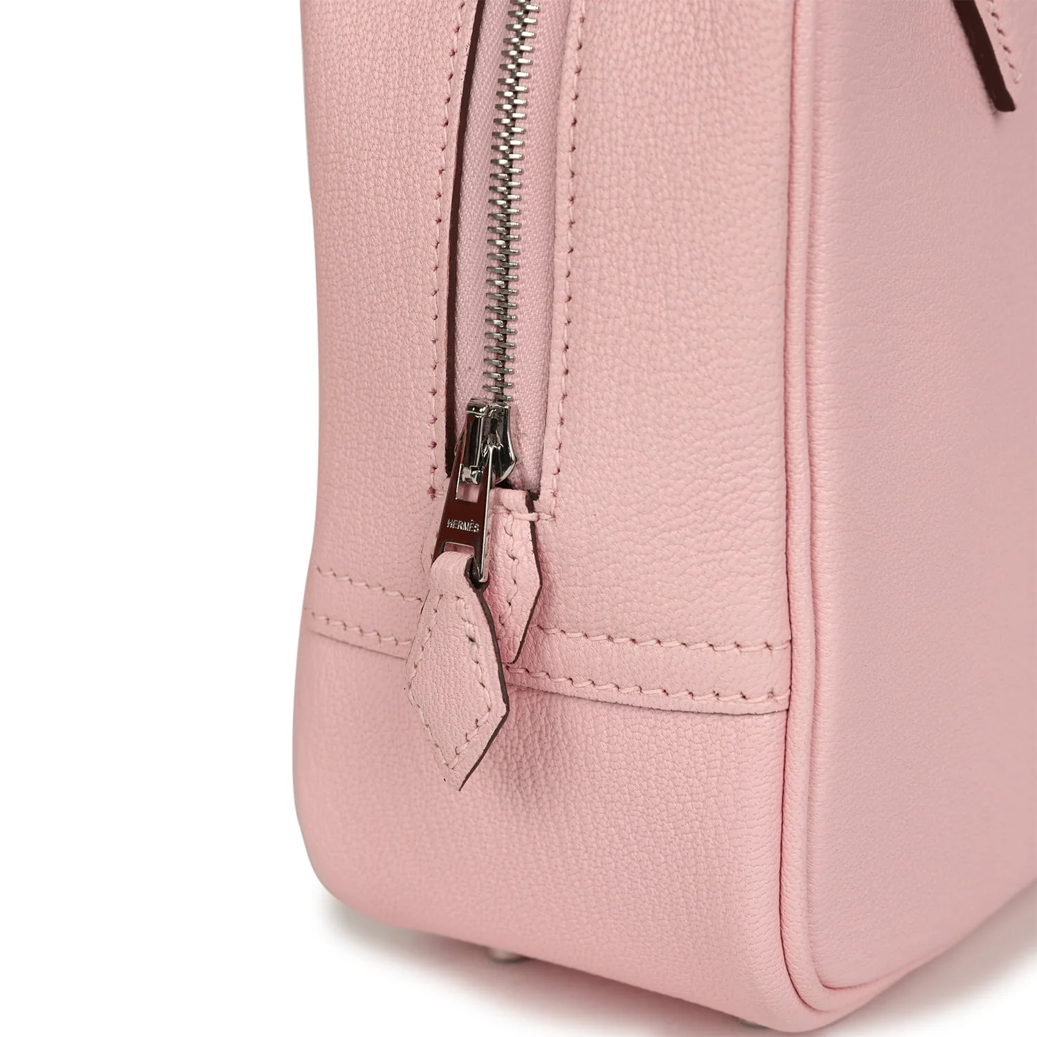 Hermes Mini Plume 21 Bag Rose Sakura Chevre Palladium Hardware