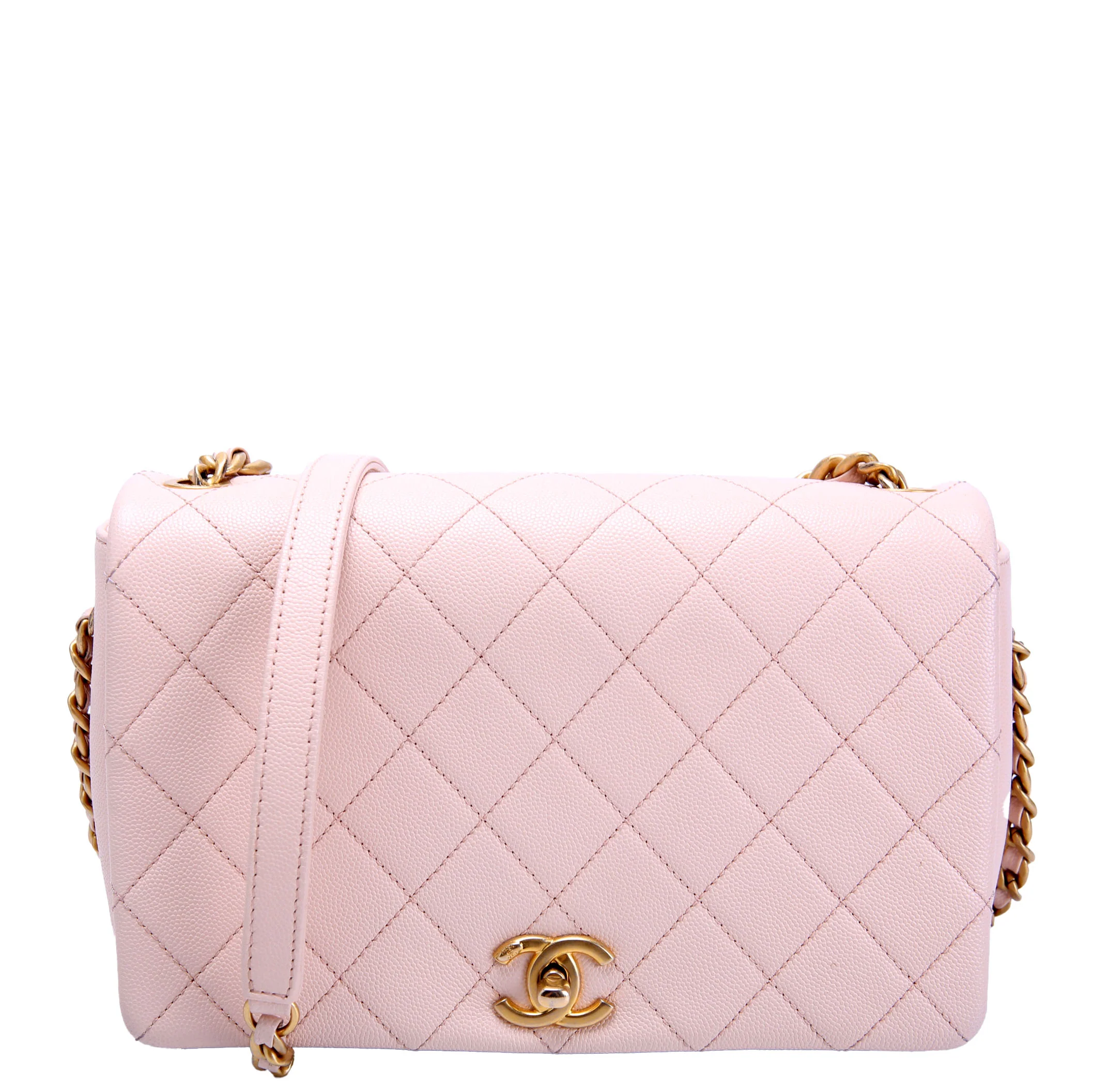 CHANEL Fashion Therapy Flap Bag Caviar 30M Pink