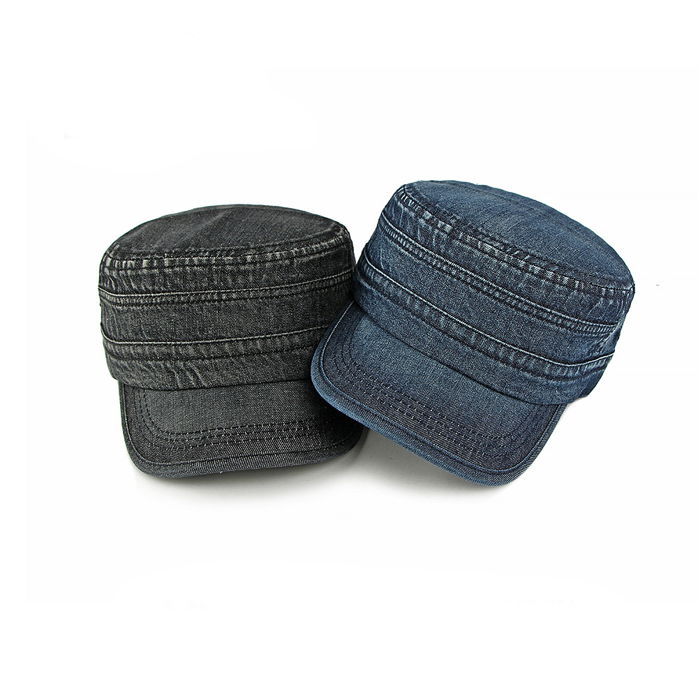Men's Casual Denim Washed Curved Brim Patrol Hat