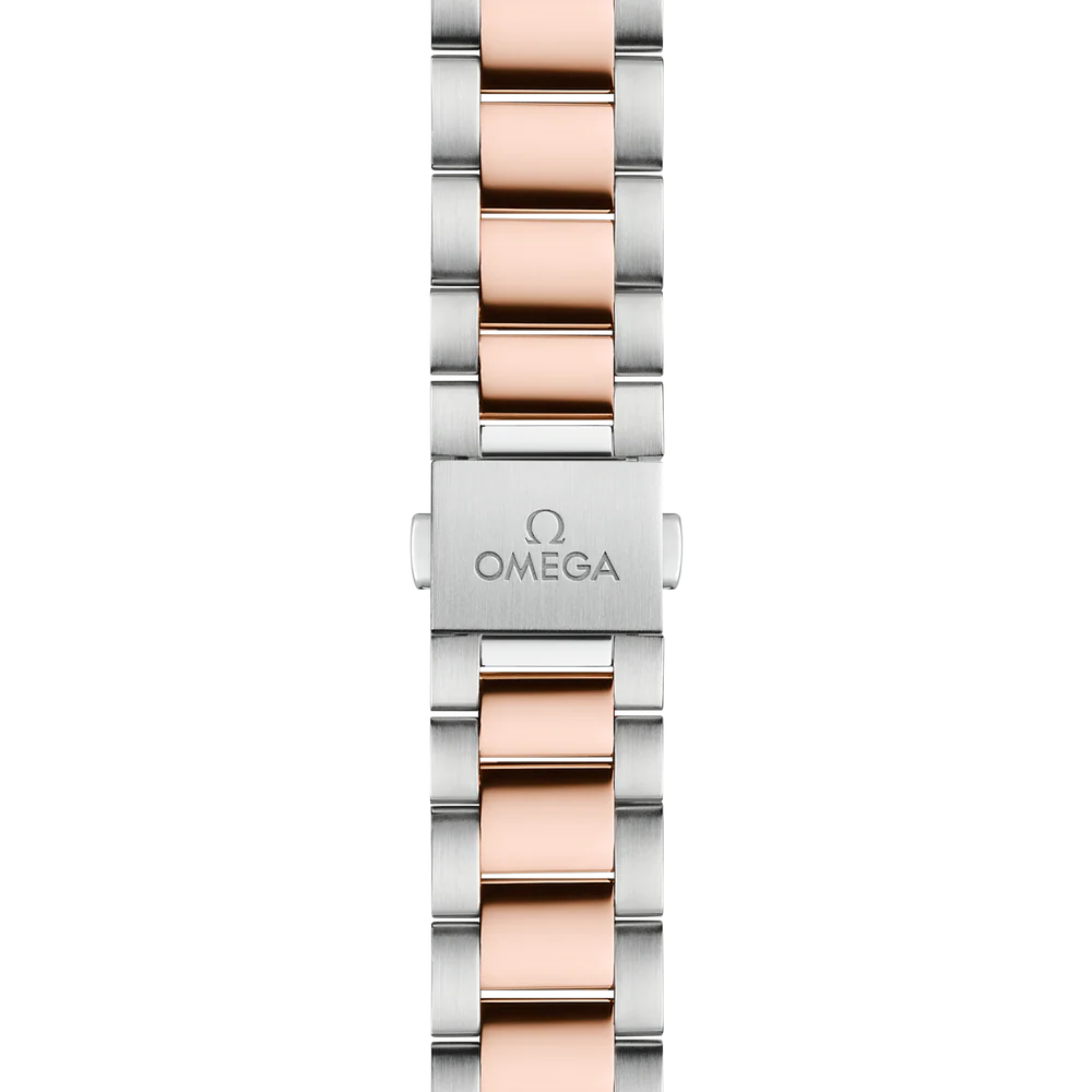 Omega Seamaster Aqua Terra 150M 34mm White Dial with Diamonds Stainless Steel and Sedna™ 18k Rose Gold Bracelet 220.20.34.20.55.001