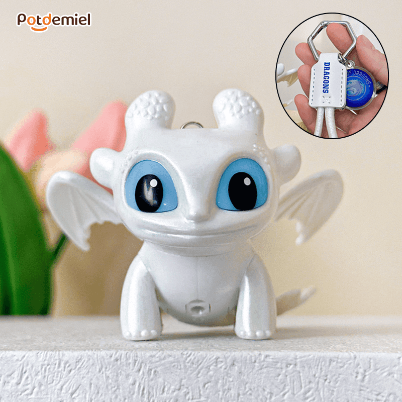 How to Train Your Dragon — Toothless (Night Fury) & Light Fury — Hanging Charm / Car Ornament