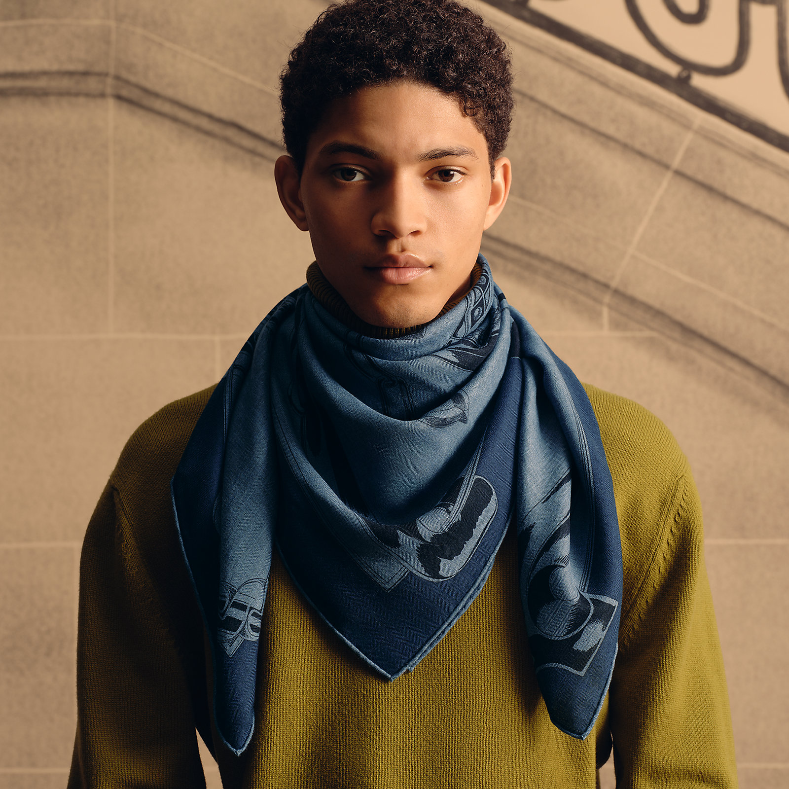 Hermès metallique scarf 100