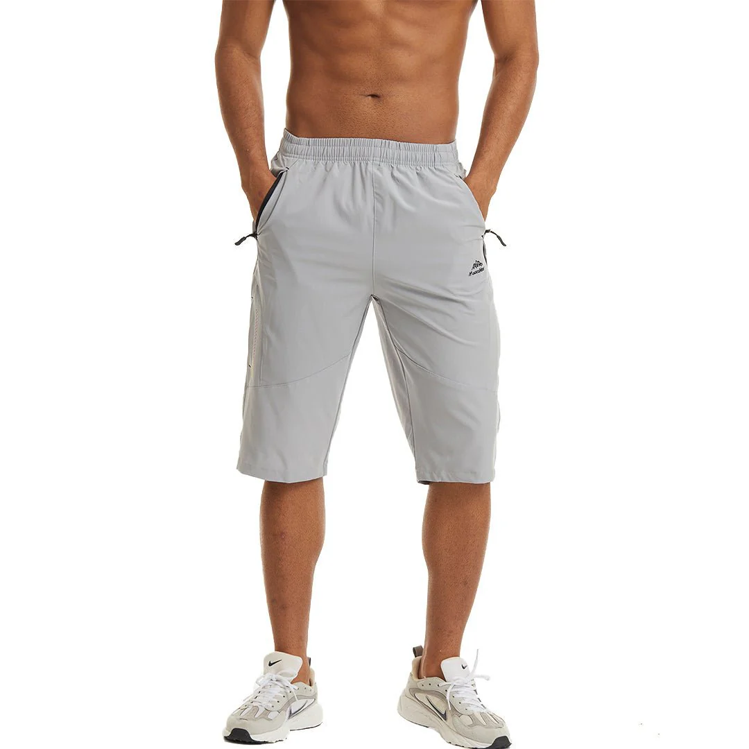 Men's Capri Shorts Quick Dry Below Knee for Workout Running Training