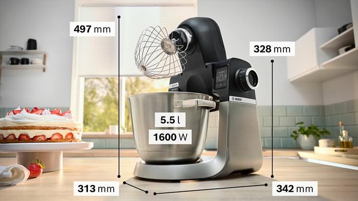 BOSCH - Kitchen machine MUMS6ZS34-Black,Stainless steel