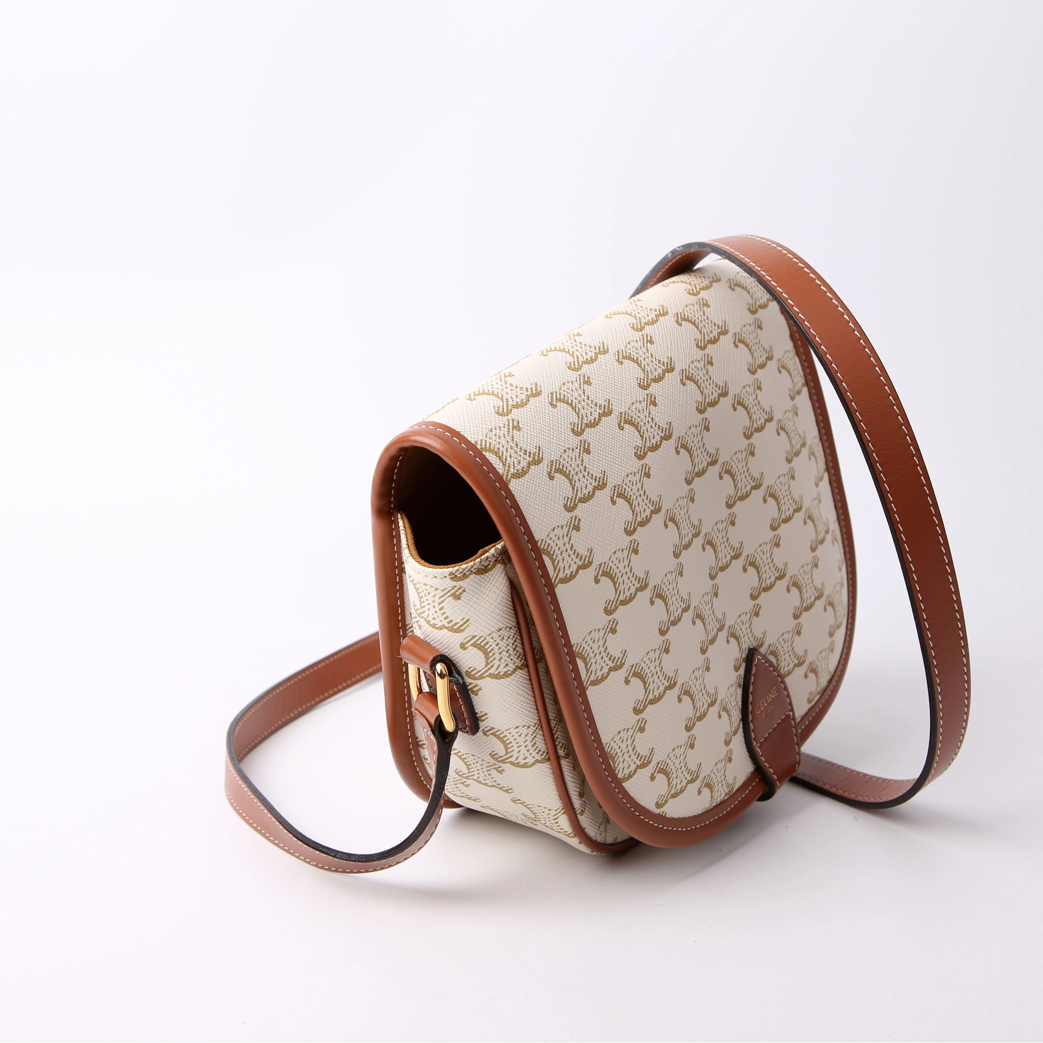 Folco Triomphe Medium Canvas/Calfskin White