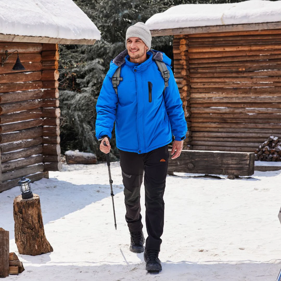 Men's Winter Windproof Fleece Lined Jacket