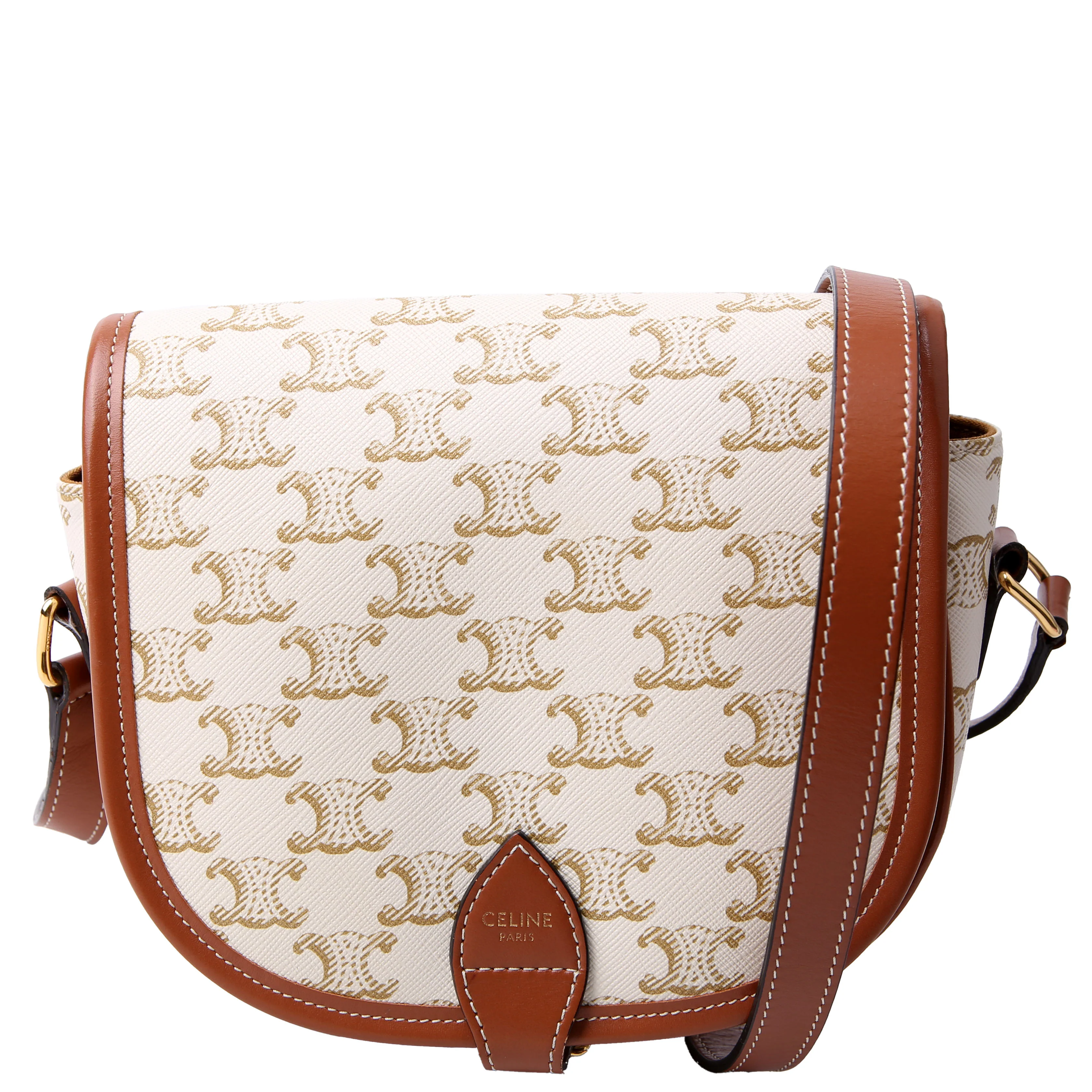Folco Triomphe Medium Canvas/Calfskin White