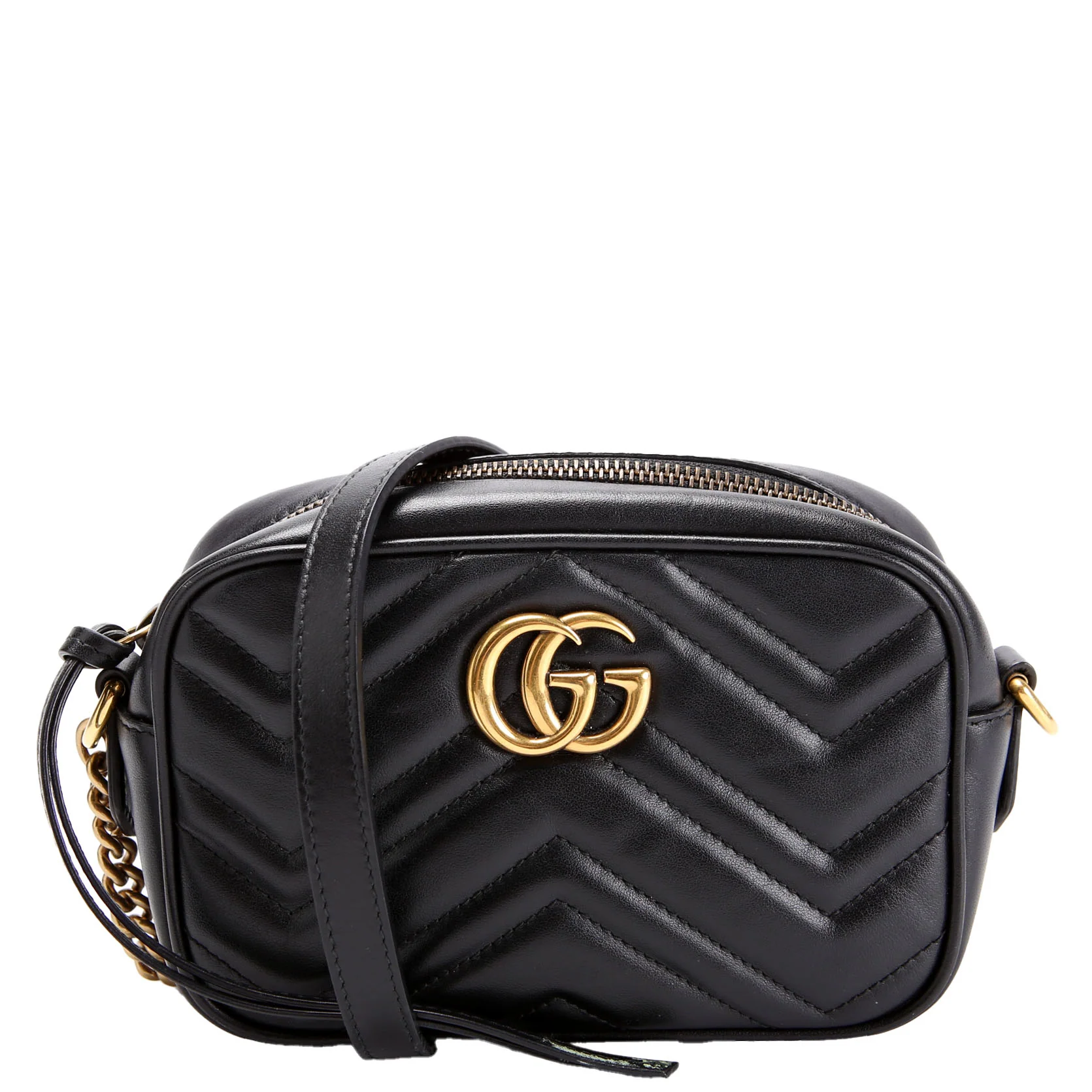 GUCCI 448065 Marmont Mini Camera Bag Black