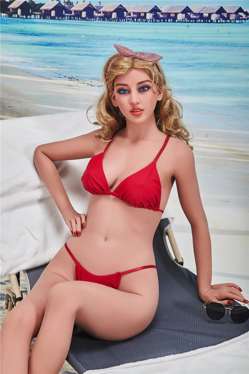 US Stock - Irontechdoll Cecelia 5ft34/ 163cm #57 Head TPE Small Boobs Full Size Blonde Sex Doll