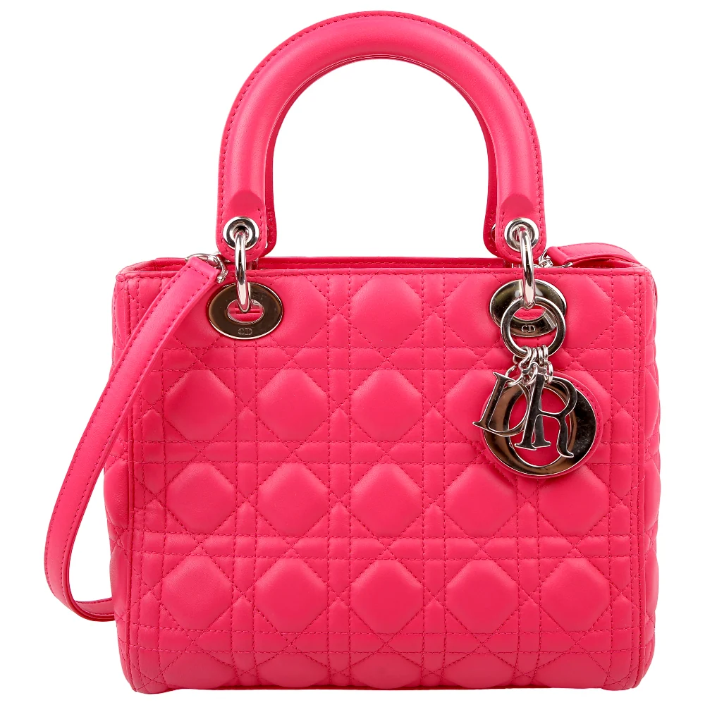 DIOR Lady Dior Medium Lambskin Pink