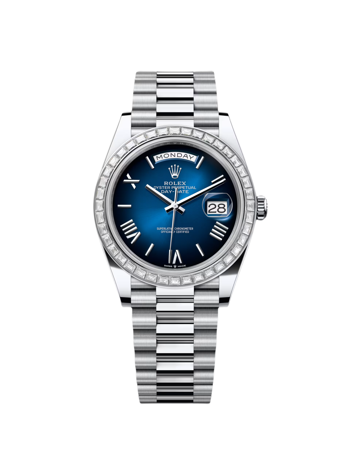 RLX Day-Date 40mm 228396TBR-0042 Blue ombré Roman Dial