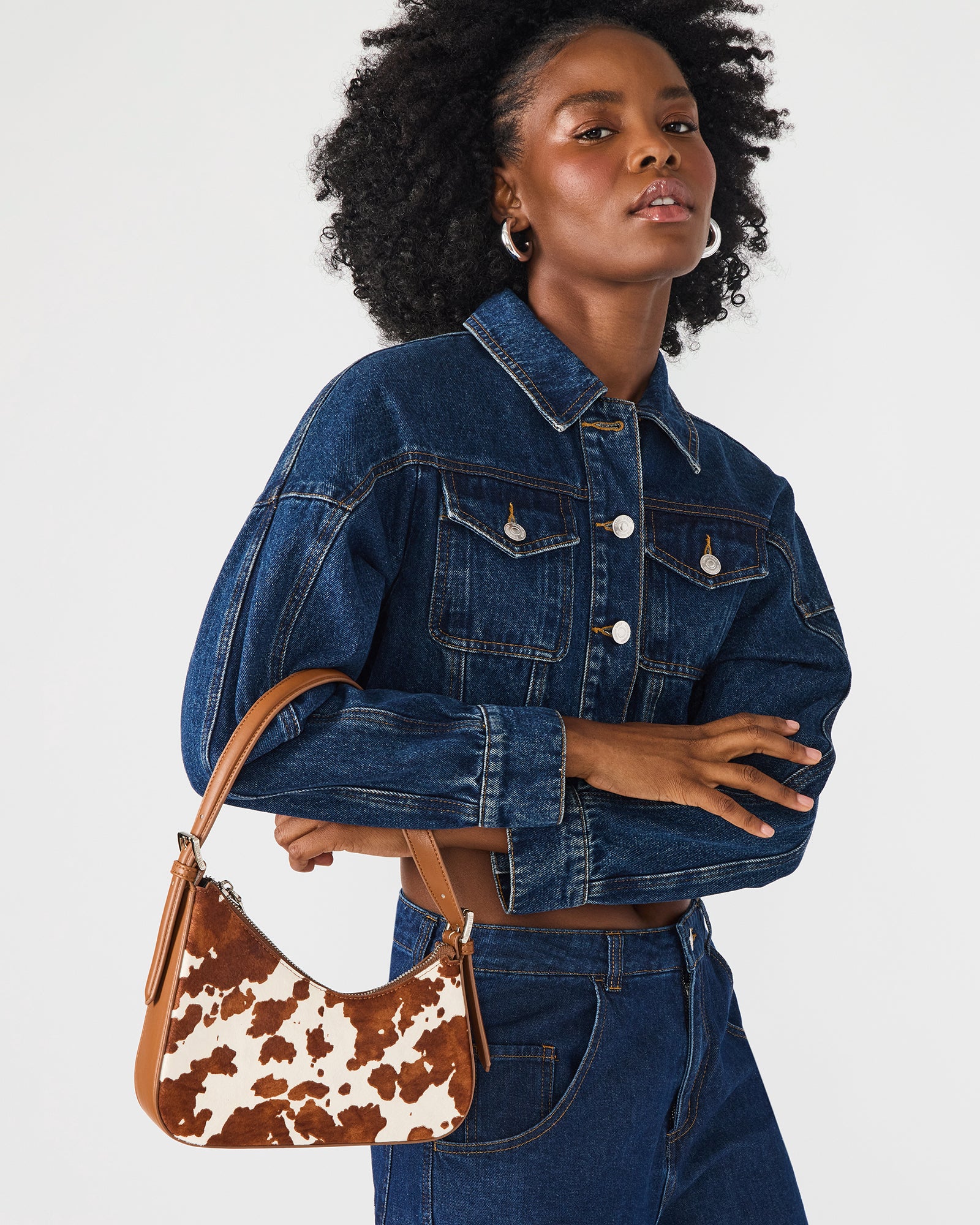 Smith Bag Brown Cow Print