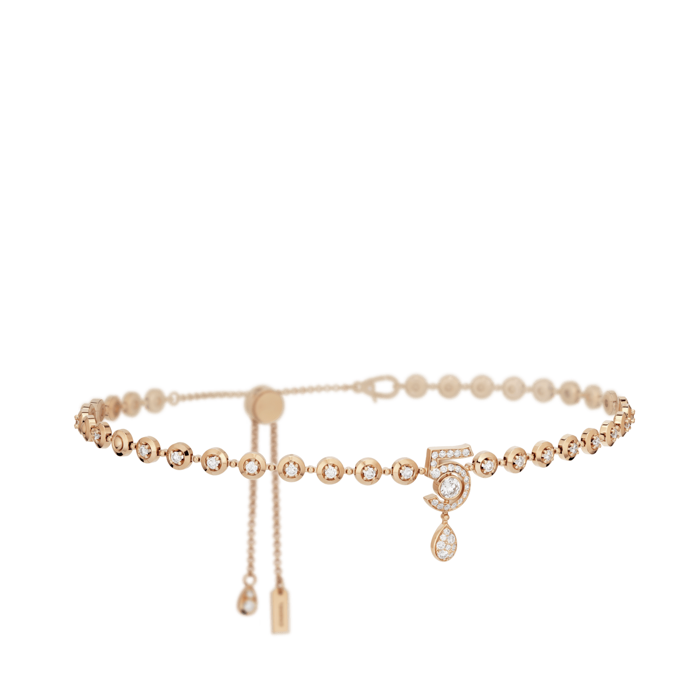 Eternal N°5 diamond line necklace