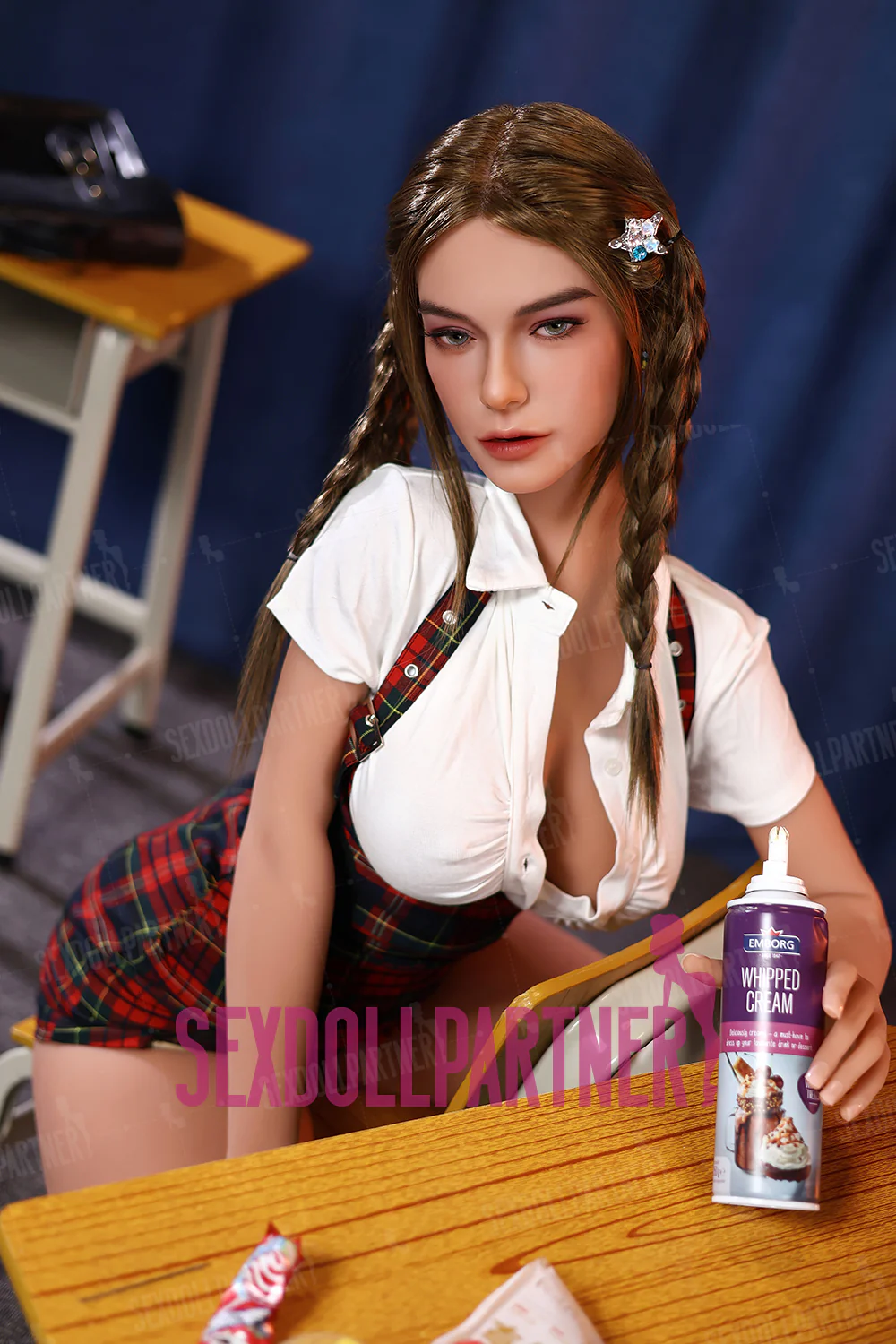 US Stock - YAMIEE Kiara 5.38ft/ 164cm 934E ROS Soft Silicone Head + TPE Body American Hot Girl Slim Sex Doll