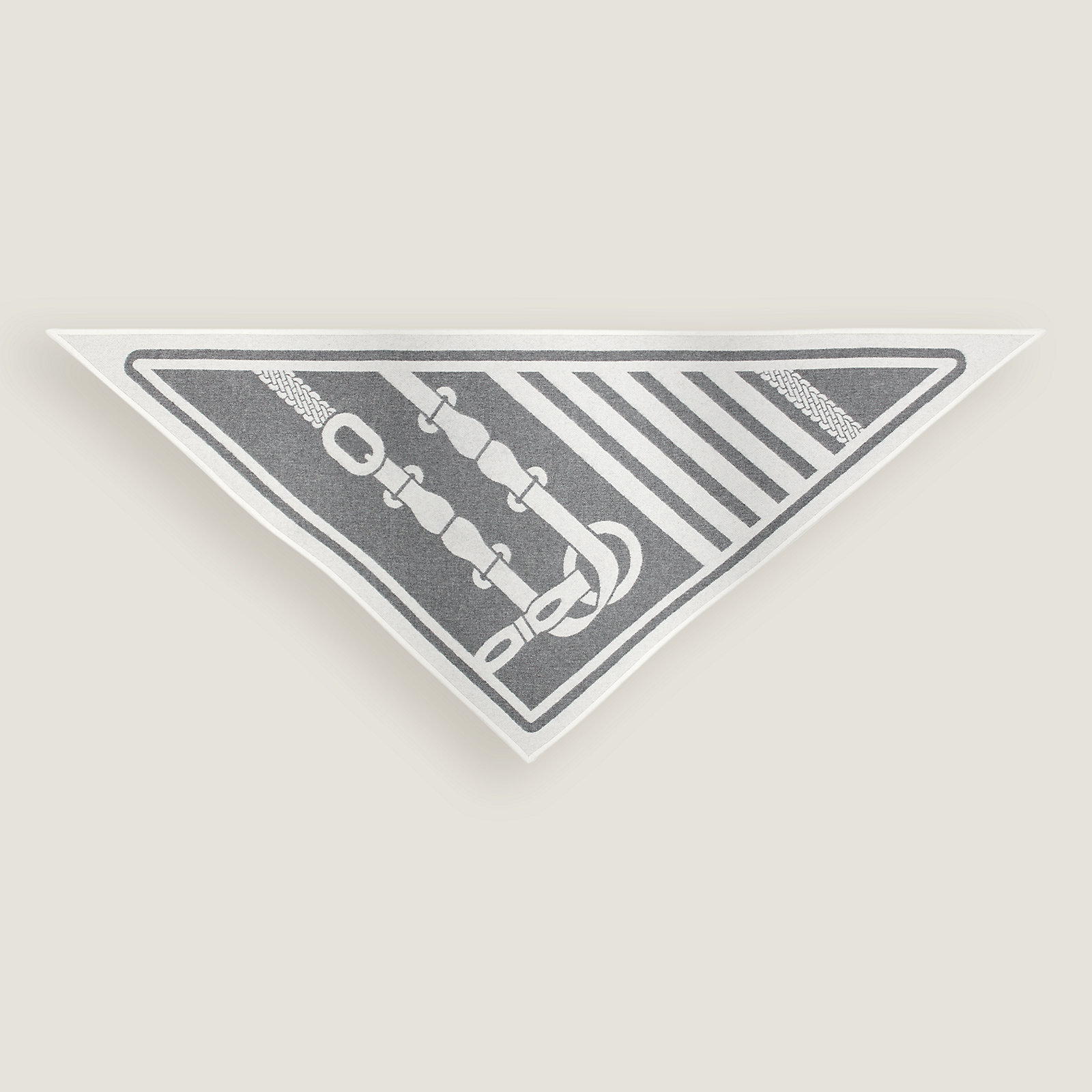 Coaching double face triangle scarf