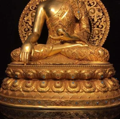 50CM Old Chinese Bronze Statue Buddha N1650