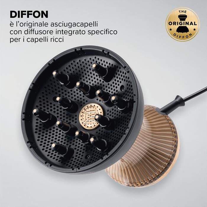 BELLISSIMA IMETEC - DIFFUSORE AD ARIA CALDA DIFFON SUPREME-Nero, Oro