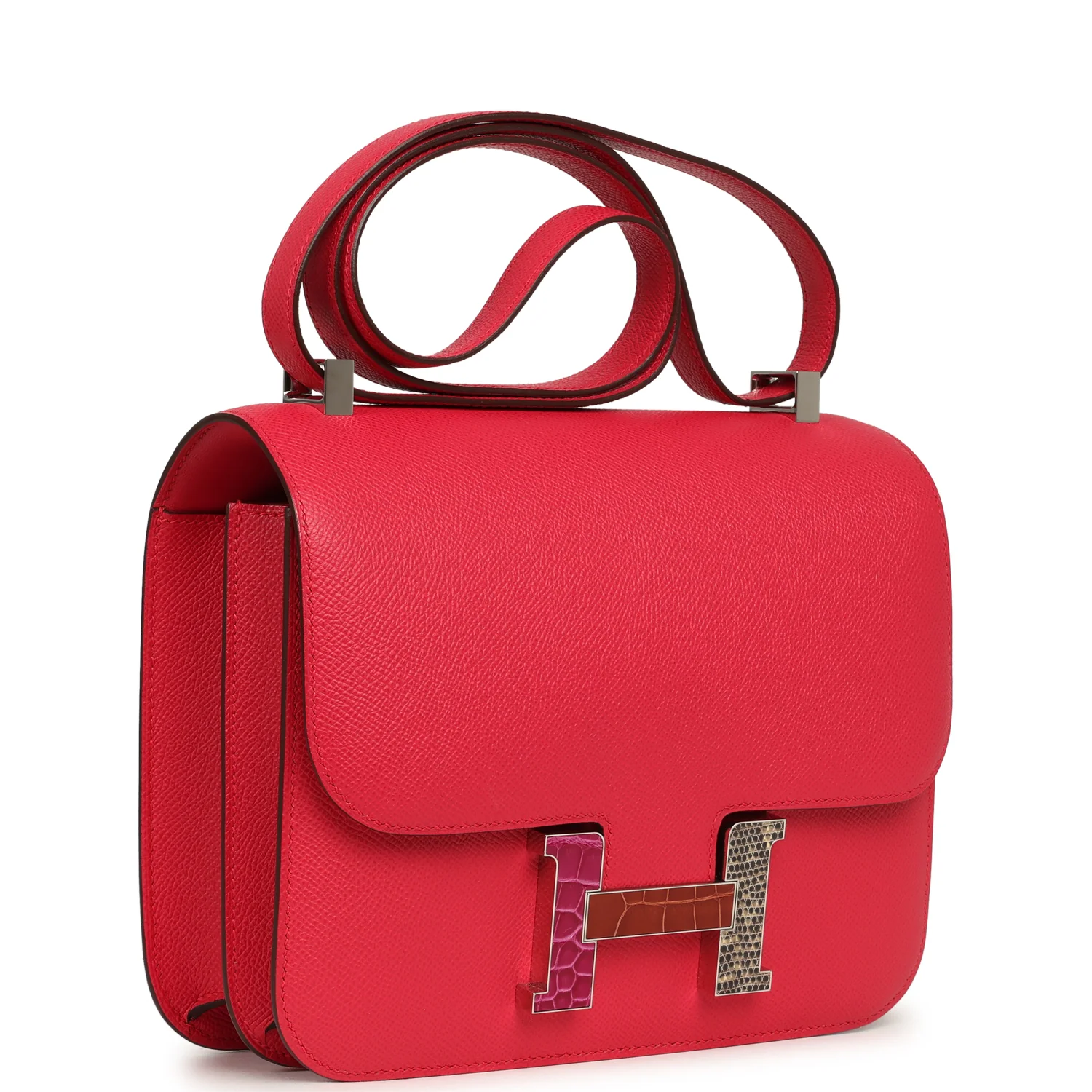 HERMÈS Constance 18 Rose Extreme Epsom Marquette Palladium Hardware