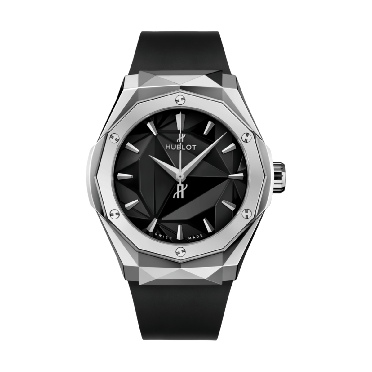Hublot Classic Fusion Orlinski Titanium Unisex Watch 40mm 550.NS.1800.RX.ORL19 Black Dial Rubber Strap