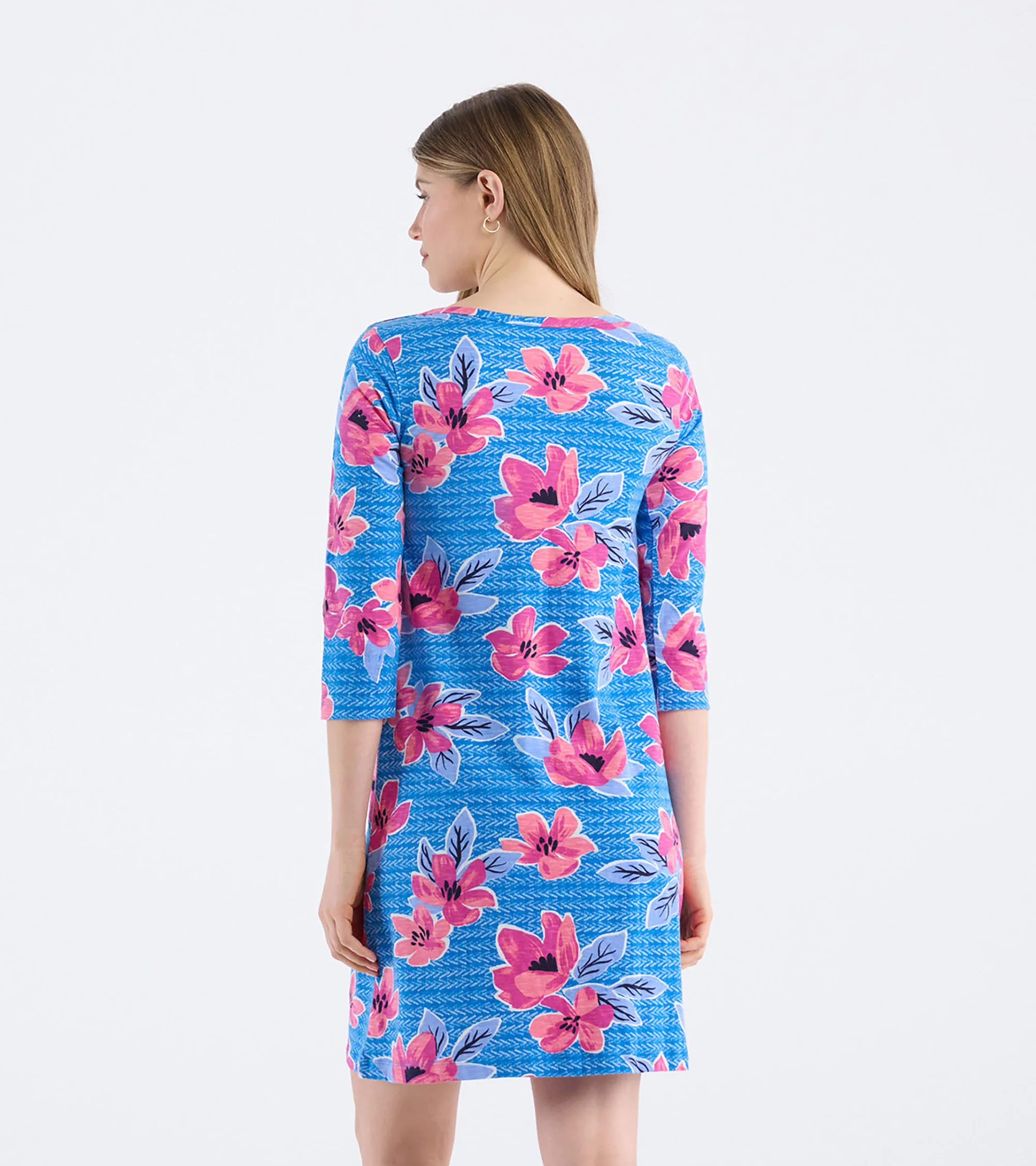 Women's Bold Blossoms Bateau Dress