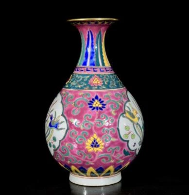 22CM Chenghua Singed Old Chinese Wucai Vase W/duck N3584