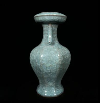 Old Chinese Guan Yao Guan Kiln Vase w/ear Q1160