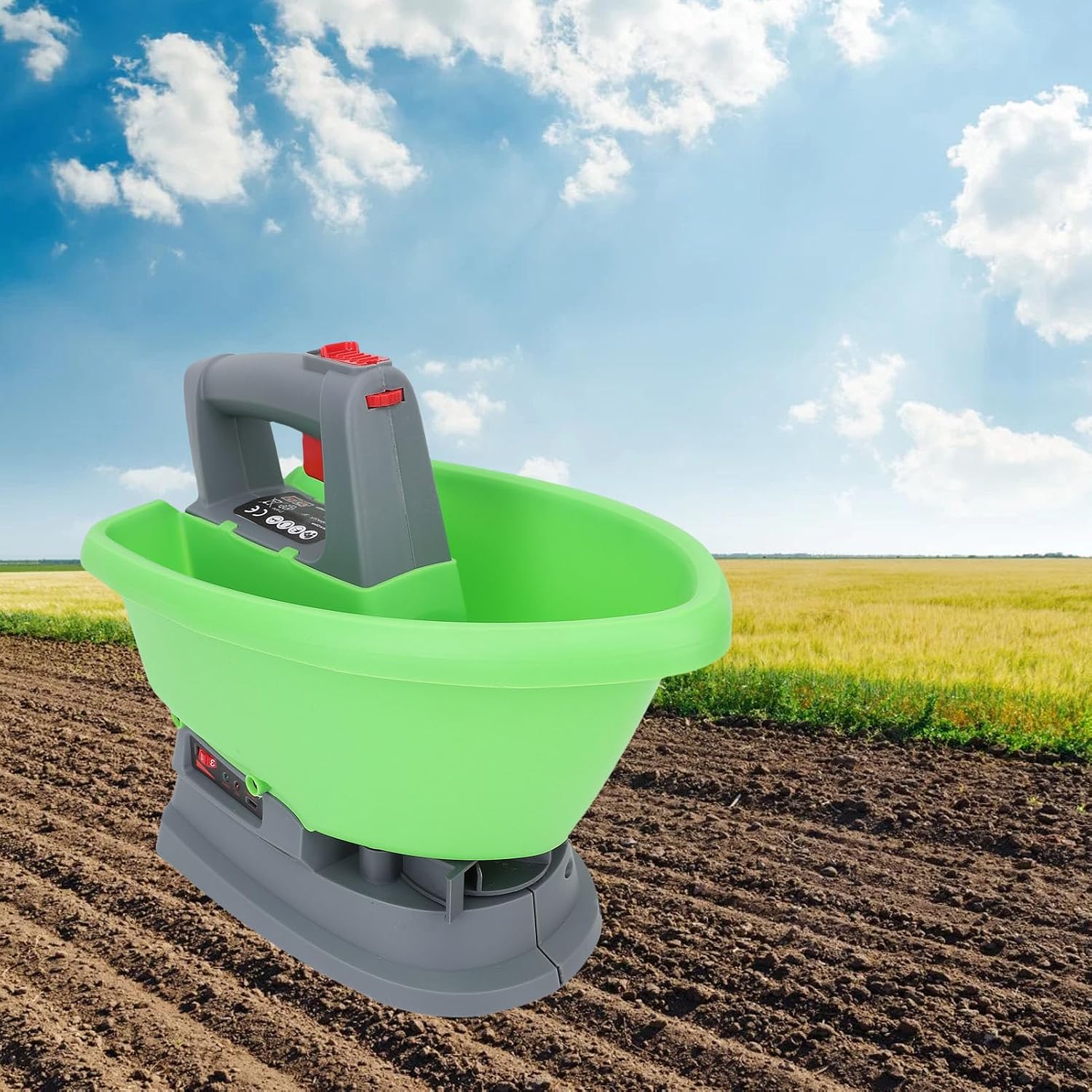 Handheld Power Spreader 3l 2600rpm Motor Quiet Operating Li Battery Powered System Ergonomic Grip USB Battery Operated Spreader with Abs Construction Fertilizer Ice Melt