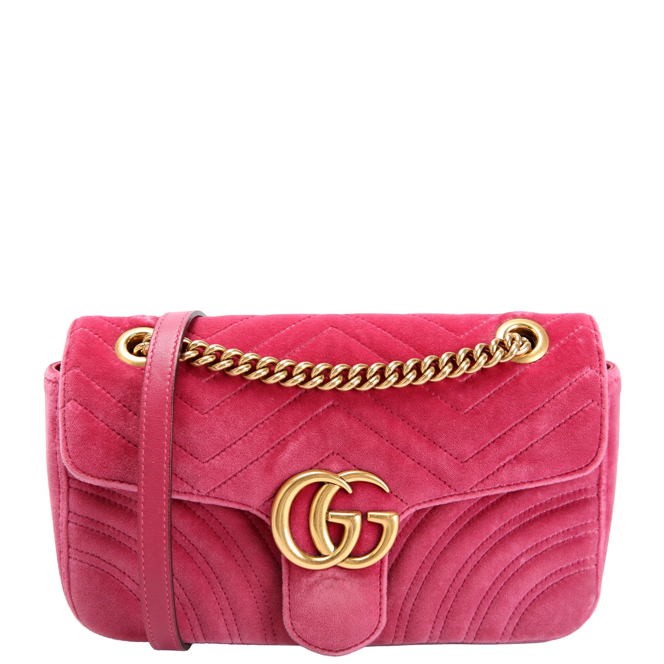 GUCCI 443497 Marmont Shoulder Velvet Small Flap