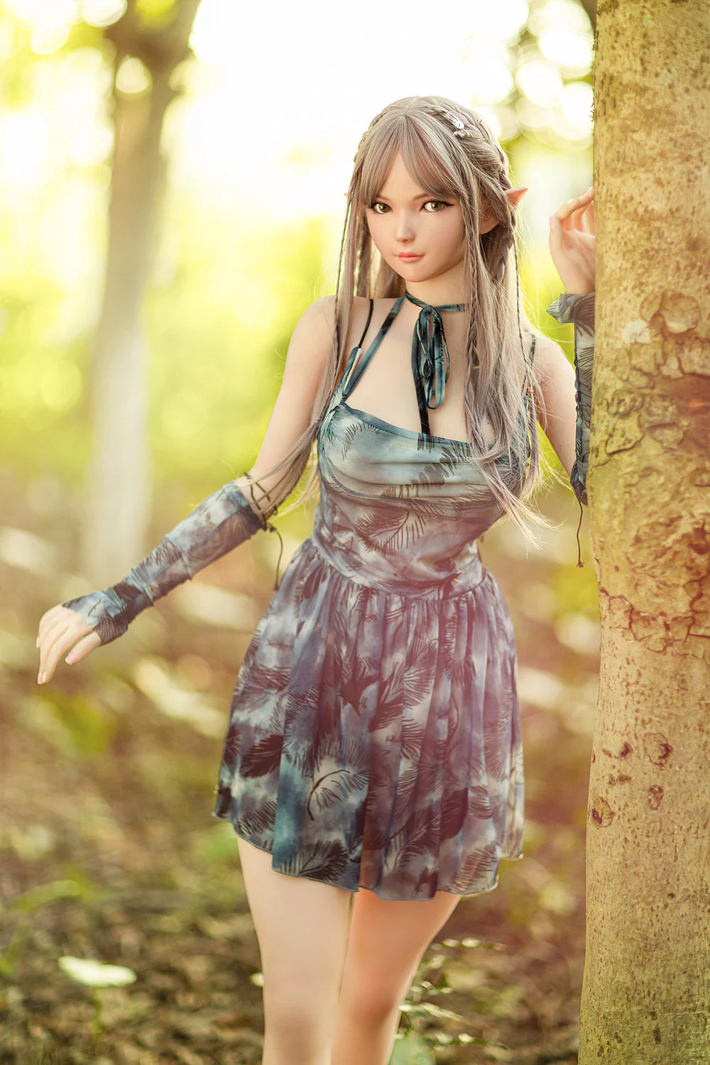 RIDMII Aggie Unique Design 5ft34/ 163cm App-Controlled Silicone Head TPE Body ELF Hentai Sex Doll