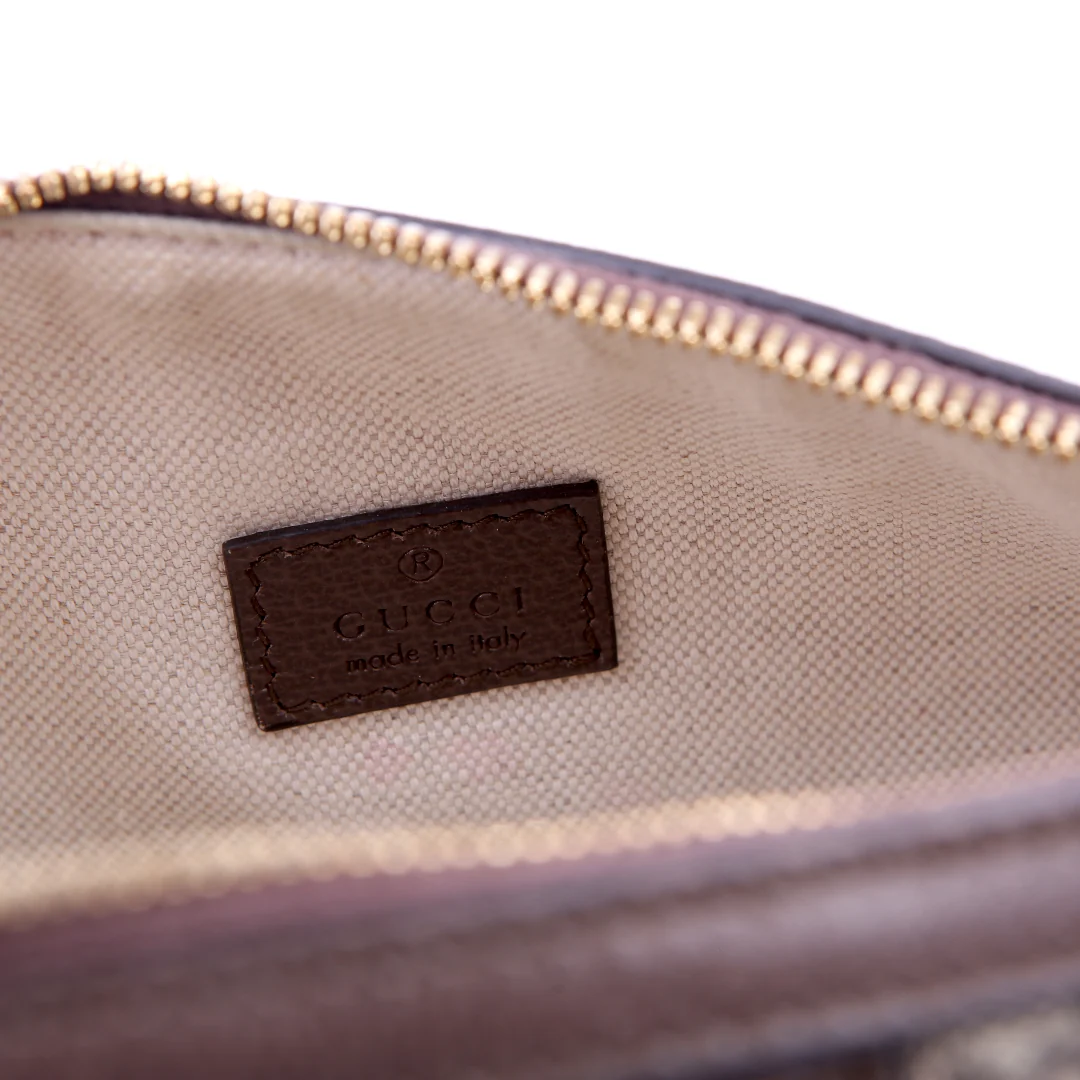 795194 GG Supreme Ophidia Web Barrel Shoulder Brown